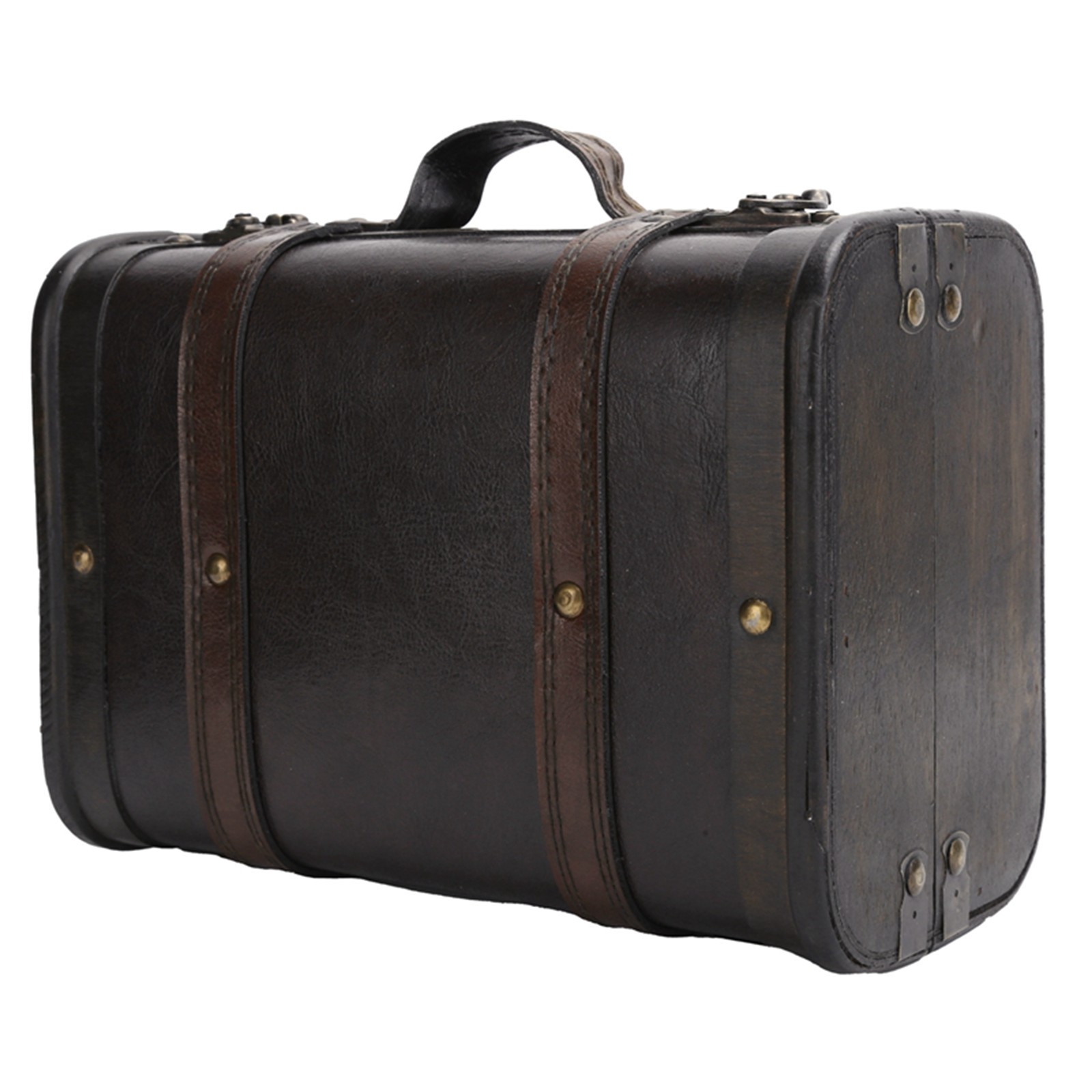 Retro Suitcase Wooden Storage Box Studio Decoration Window Display N