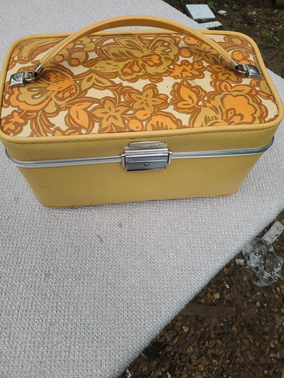 Vintage Retro Towncraft 60s Overnight Travel Train Case Luggage Suitcase