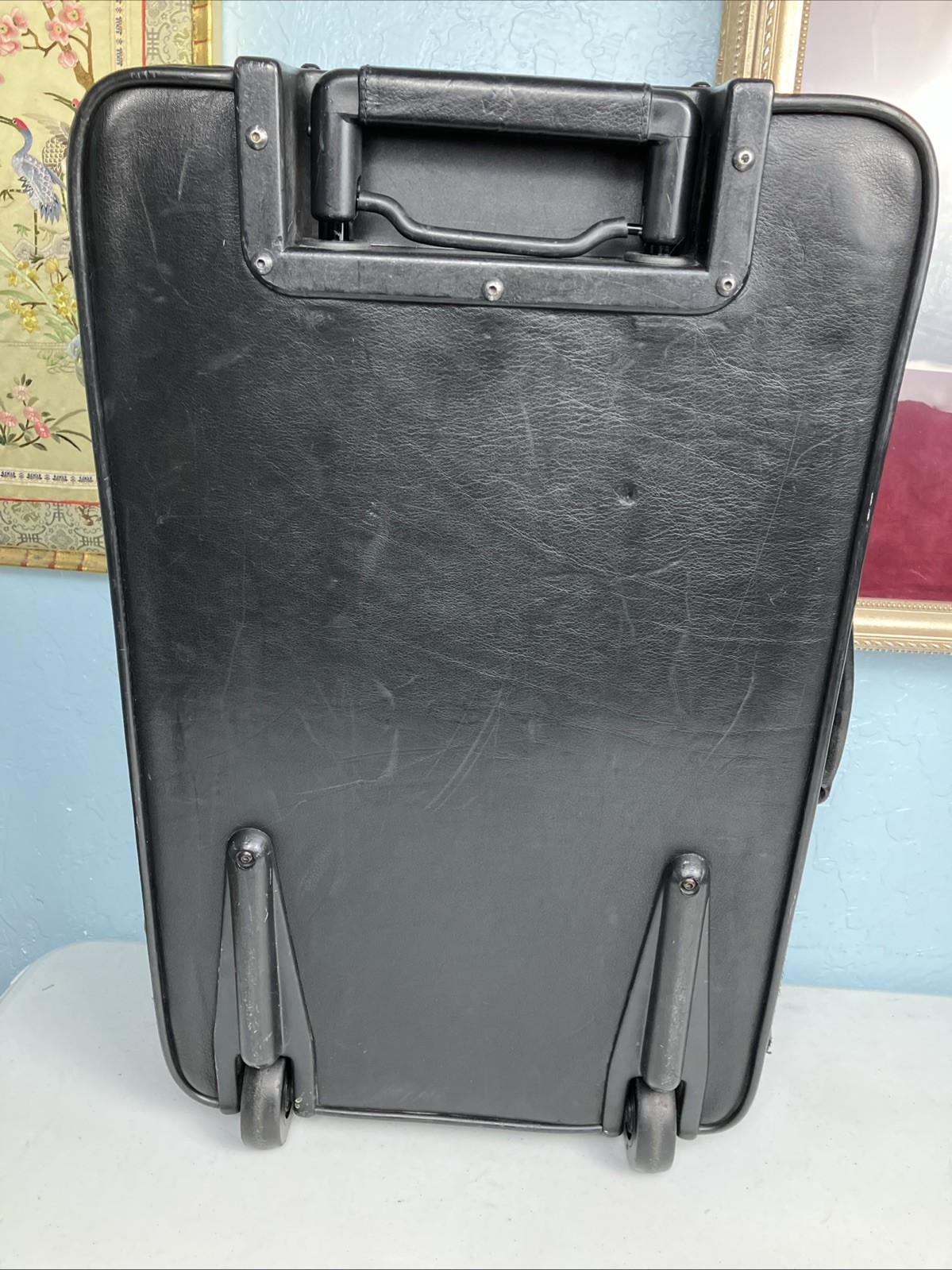 Vintage Ghurka 2 Way 1990s Traveler 52 Suitcase Marley Hodgson Black Leather
