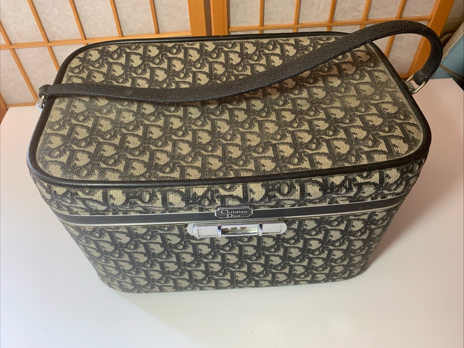 Christian Dior Vintage Travel Train Trunk Preowned 30 Years Missing Mirror