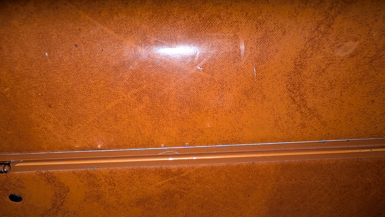 Vintage Samsonite Case Mirror & Tray Hard Side Suitcase Brown Luggage No Key
