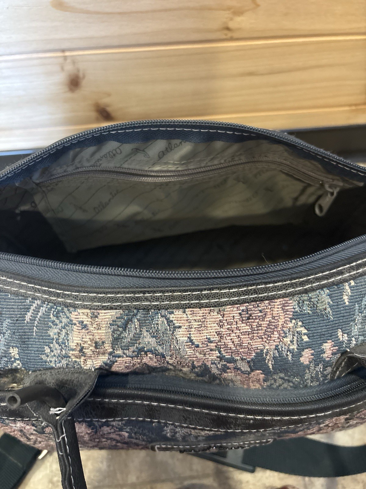 Vintage Atlantic floral tapestry luggage Set Rolling Bag, Weekend Bag, Carry On