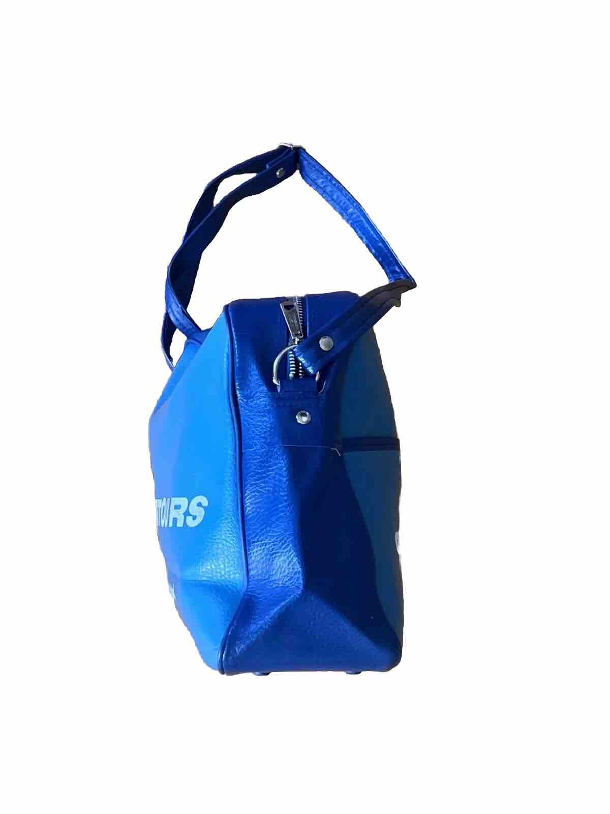 Vintage 1970’s Panam Style Naugahyde Explorer Blue Travel Bag for Club Universe