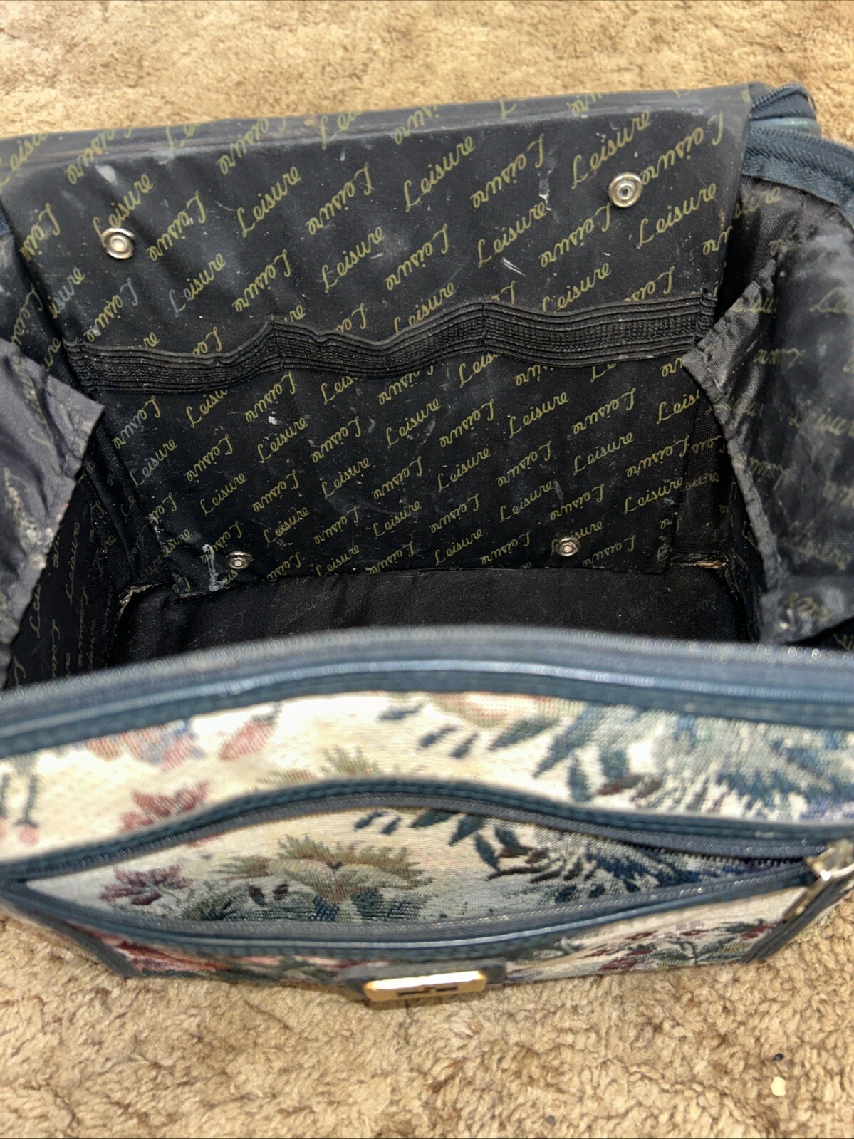Vintage Leisure International Luggage Carry on Train Case Makeup Travel
