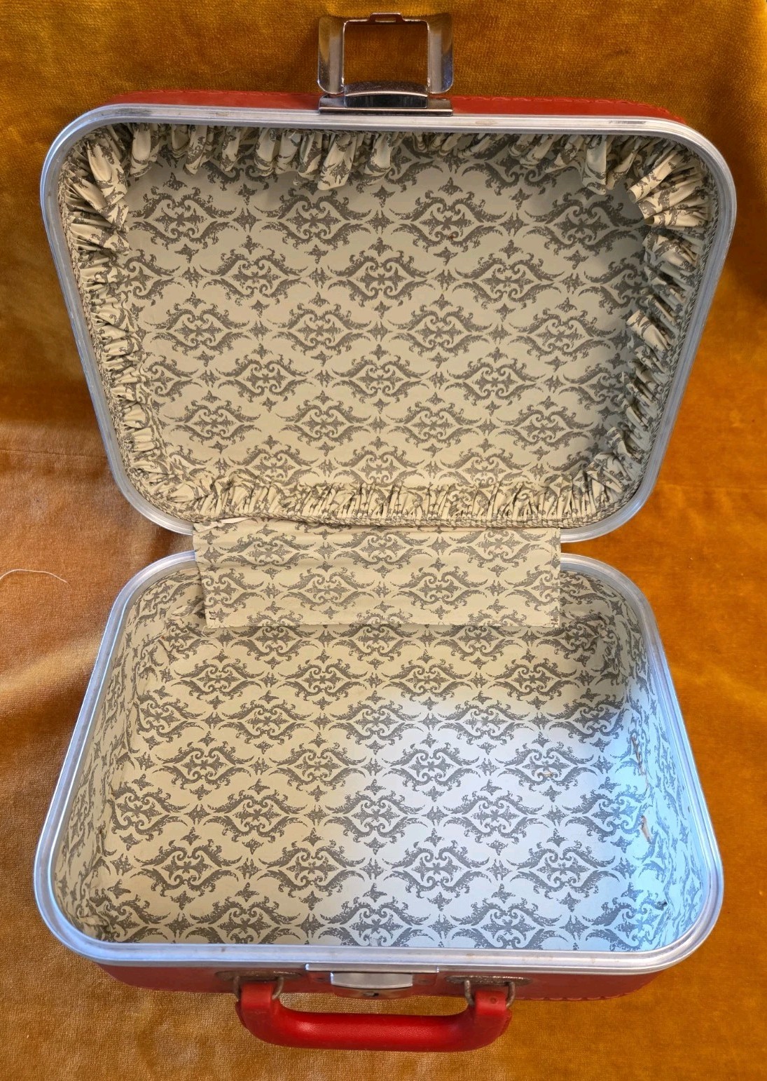 Vintage Red I’m Going to Grandma’s Suitcase 13″ Child Kid Luggage Case Retro 60s