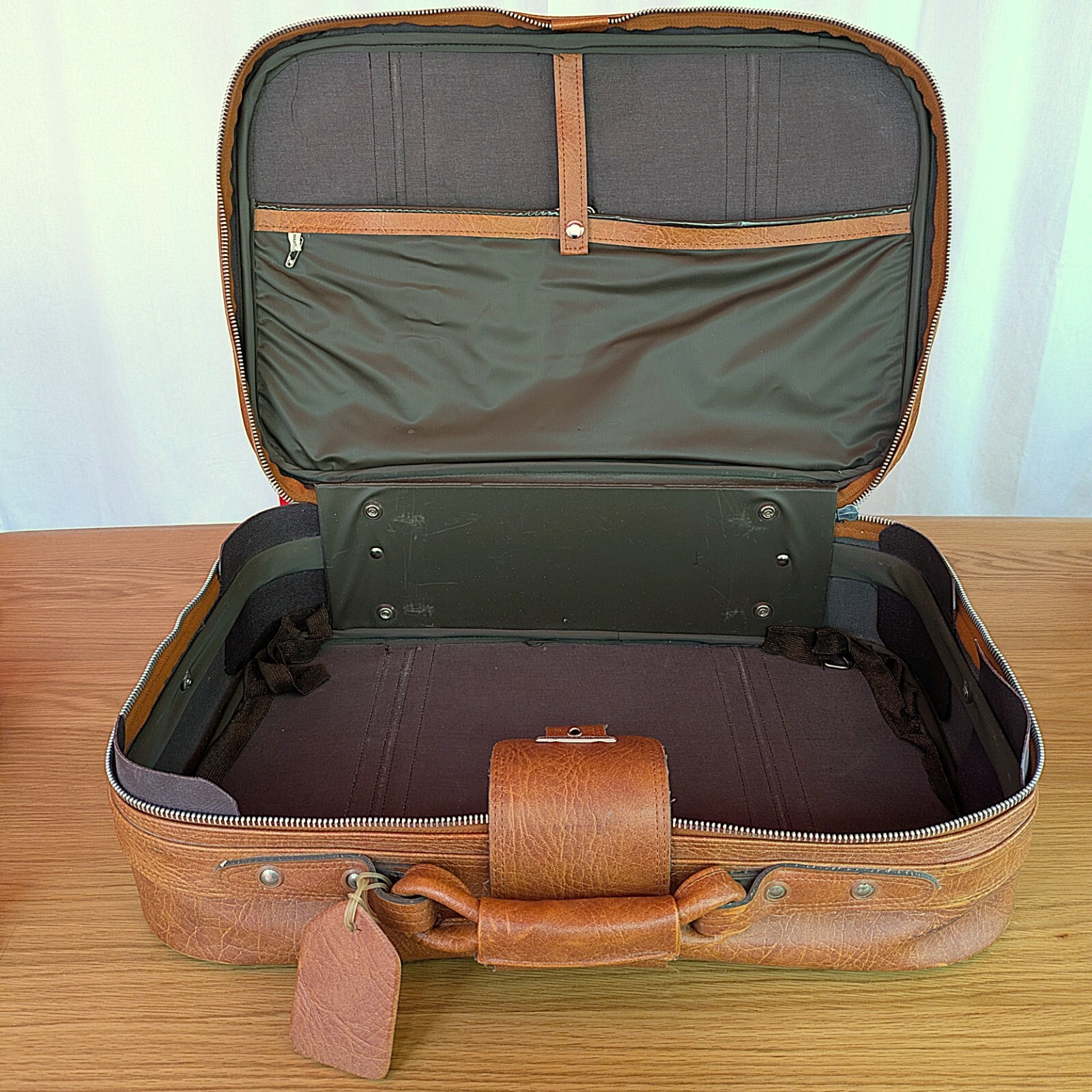 Vintage World Traveler Hybrid Leather Luggage Set 3pc Korean Nesting Suitcases