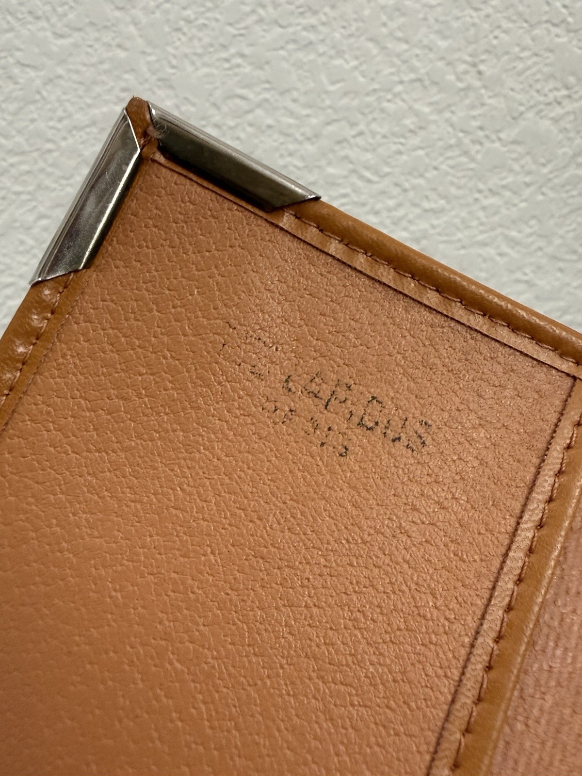 Vintage TED LAPIDUS Paris Monogram Embossed Leather Address Book Cover 5.5X 7.5