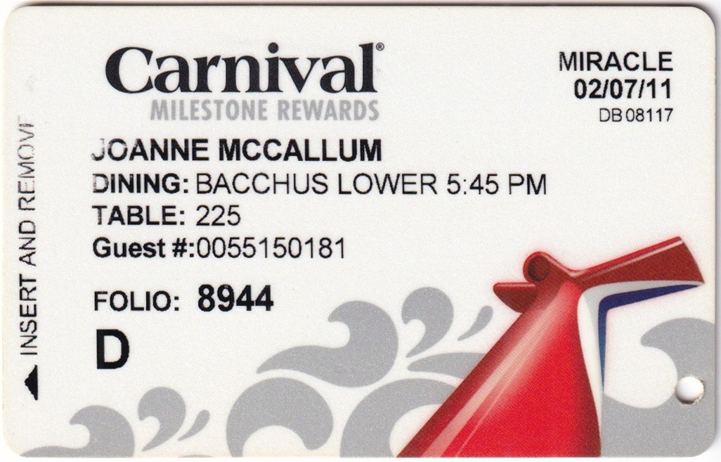 Collectible Carnival Cruise Line Room Keys – choose ship (K-Z) *Free Shipping*