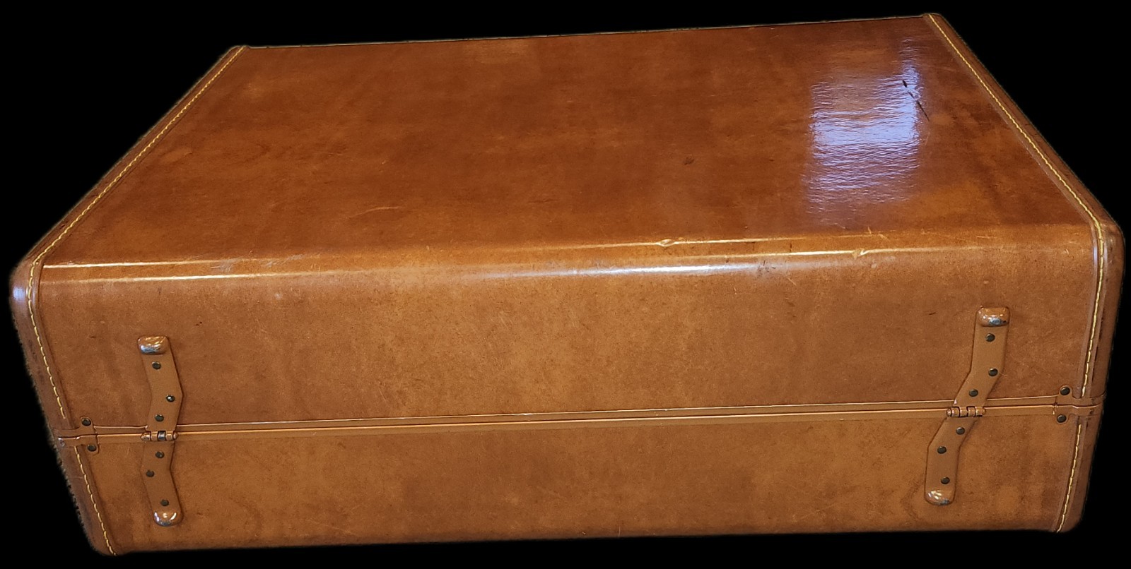 VTG~Samsonite~Shwayder Bros~Streamlite~Hard Side~Suitcase~Saddle Tan~26″~NO KEY