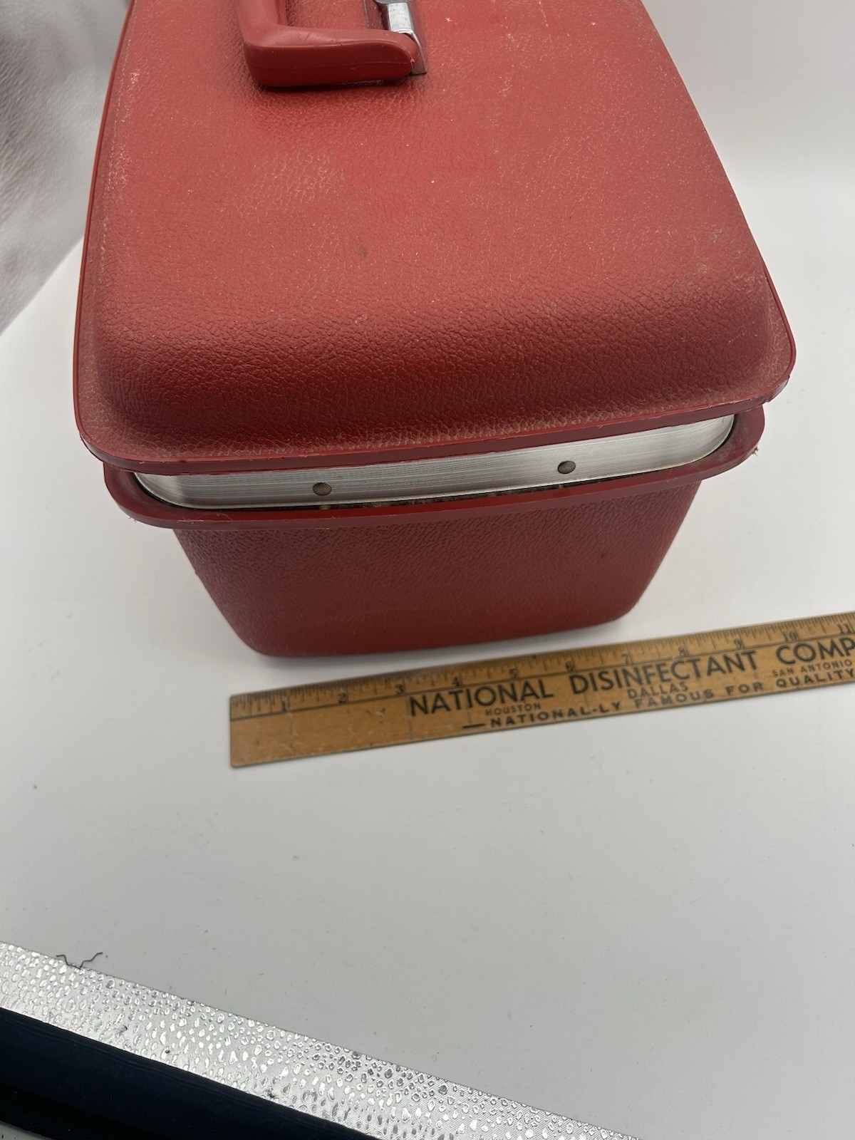 Vintage Red Samsonite Aspen For JC Penny Train Luggage Cosmetic Case With Tray