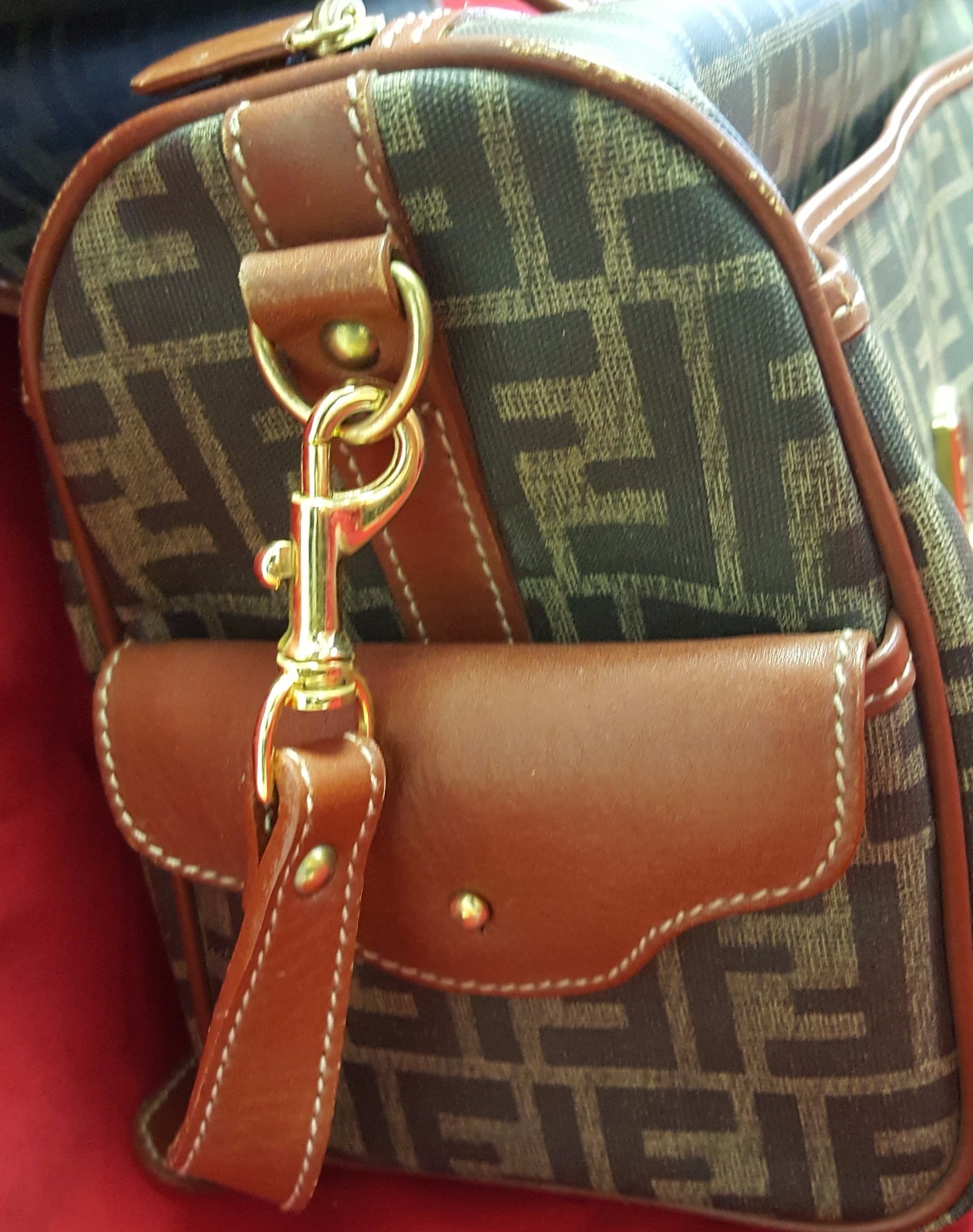 EUC Vintage Fendi Roma FF Leather Collection Travel Accessories Case/Camera Case