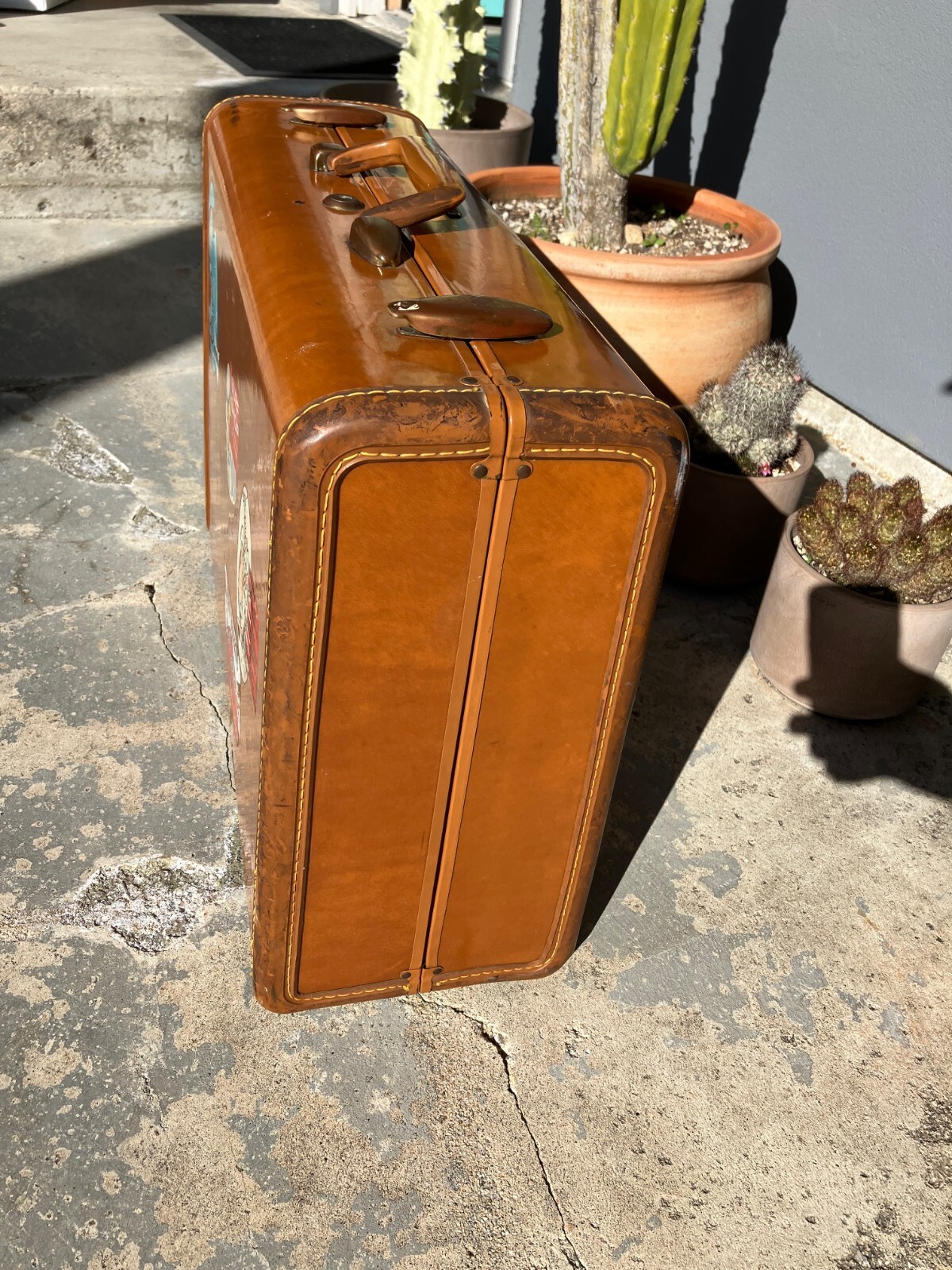 VINTAGE Woody Greg Noll Surf sticker SAMSONITE LUGGAGE TRAIN TRAVEL SUITCASE