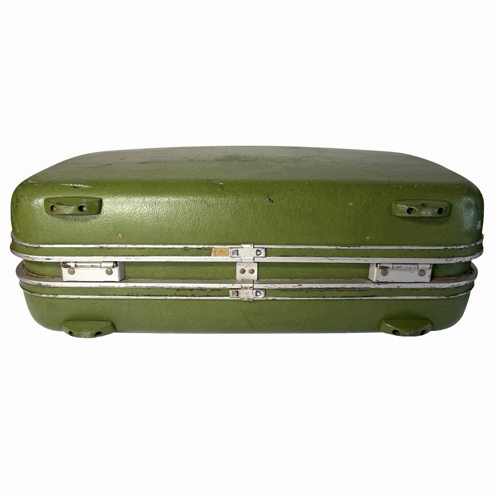 Vintage 1960s Samsonite Silhouette Ambassador Luggage Avocado Green USA Made