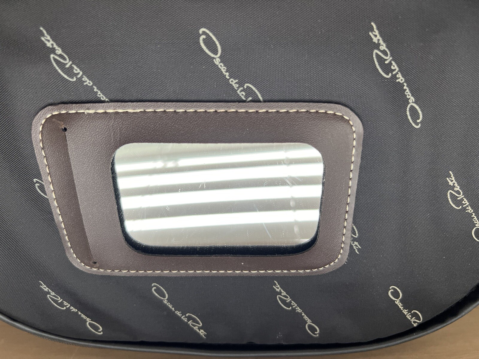 VTG Oscar de La Renta Train Case Luggage Travel Cosmetics Toiletry Bag Plane G9