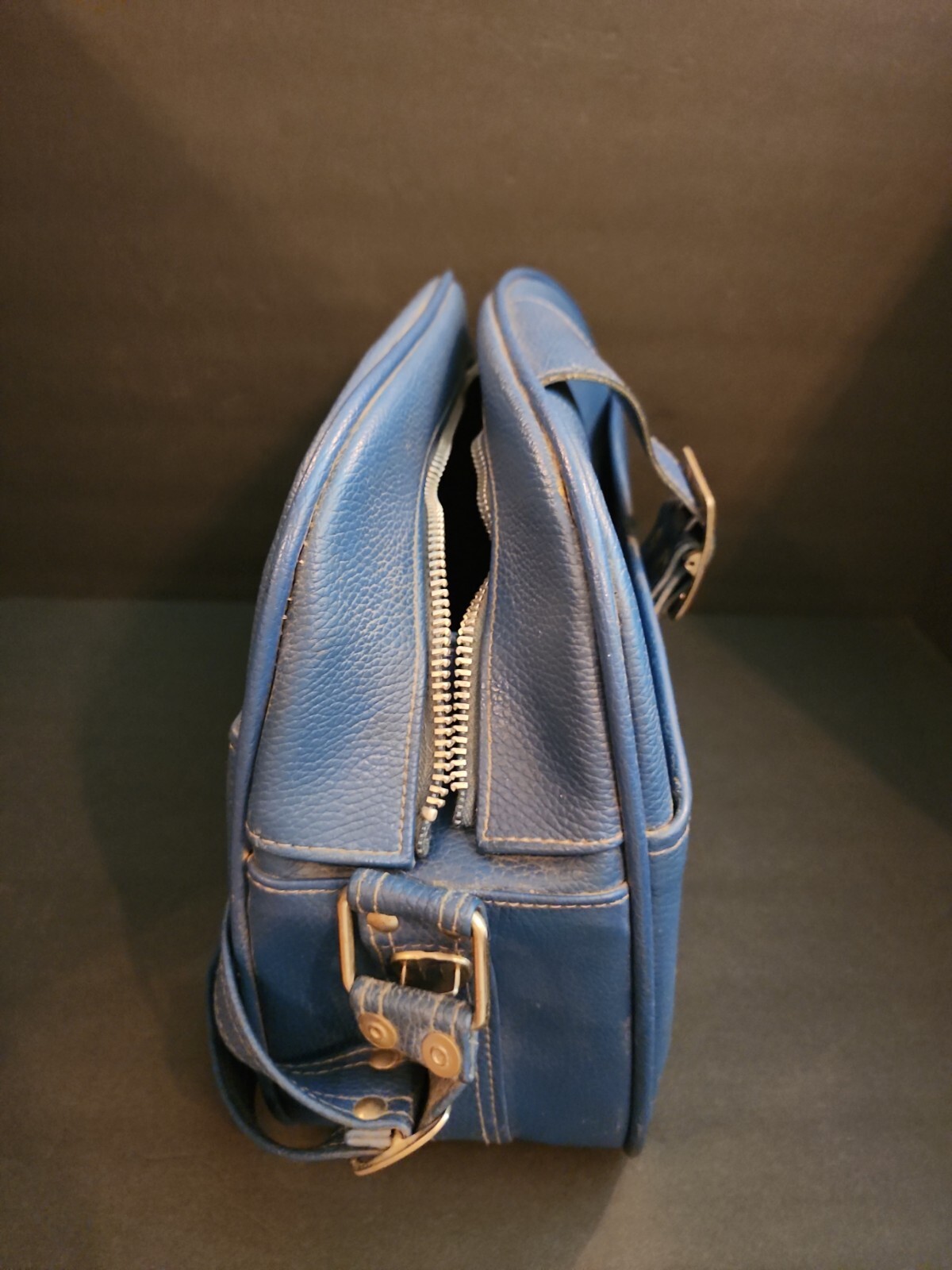 Vintage Samsonite Saturn II Blue Travel Bag Purse Shoulder Strap