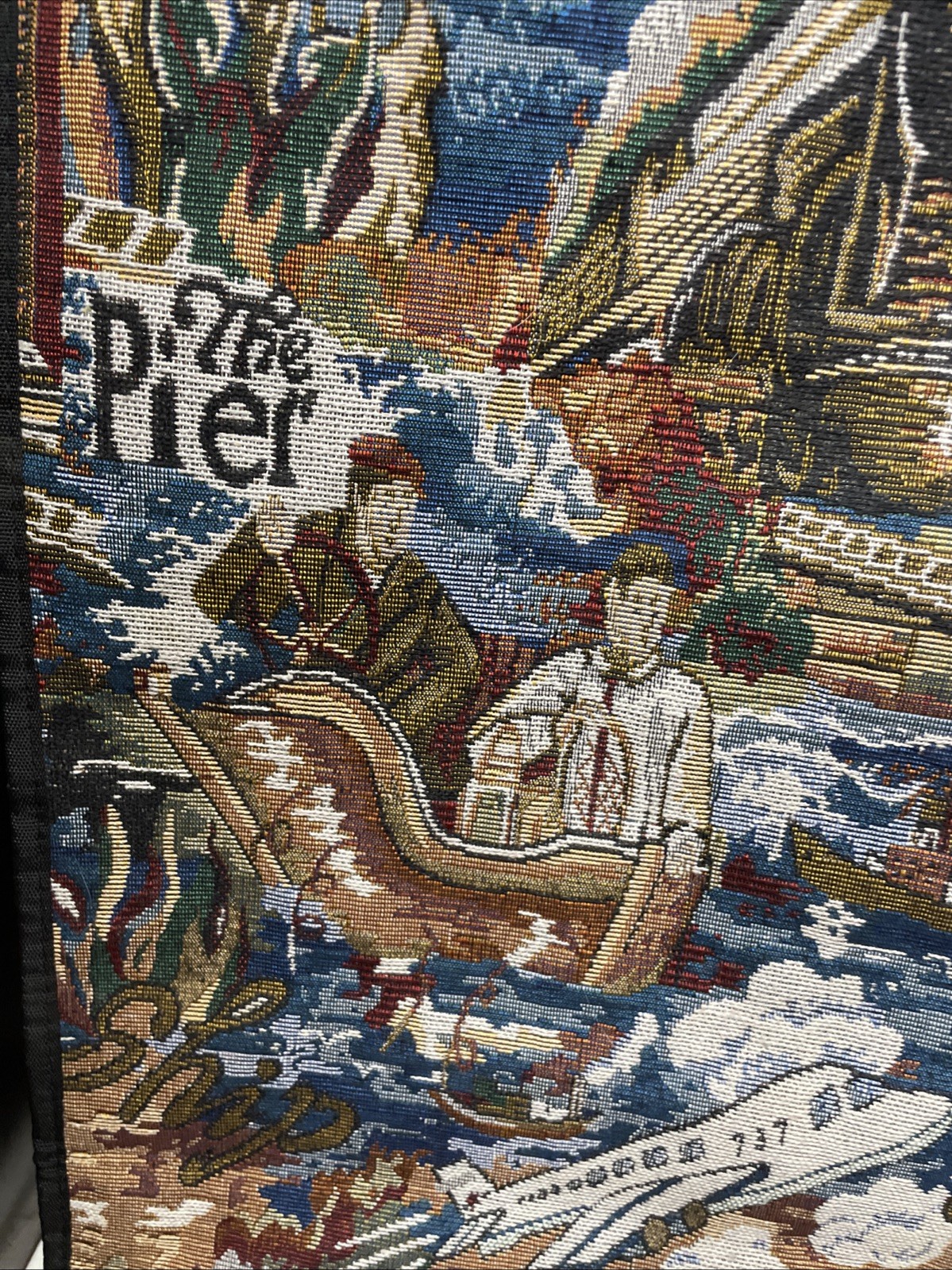 Bovano The Pier Folding Rolling Bag Canvas Tapestry Travel Vintage – READ