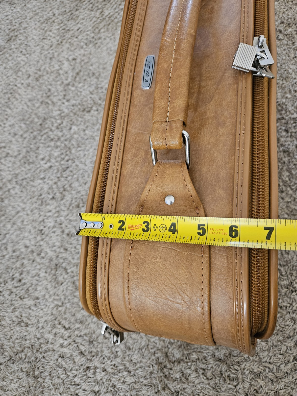 Samsonite Silhouette Travel Bureau Luggage Vintage Suitcase Tan Medium Size