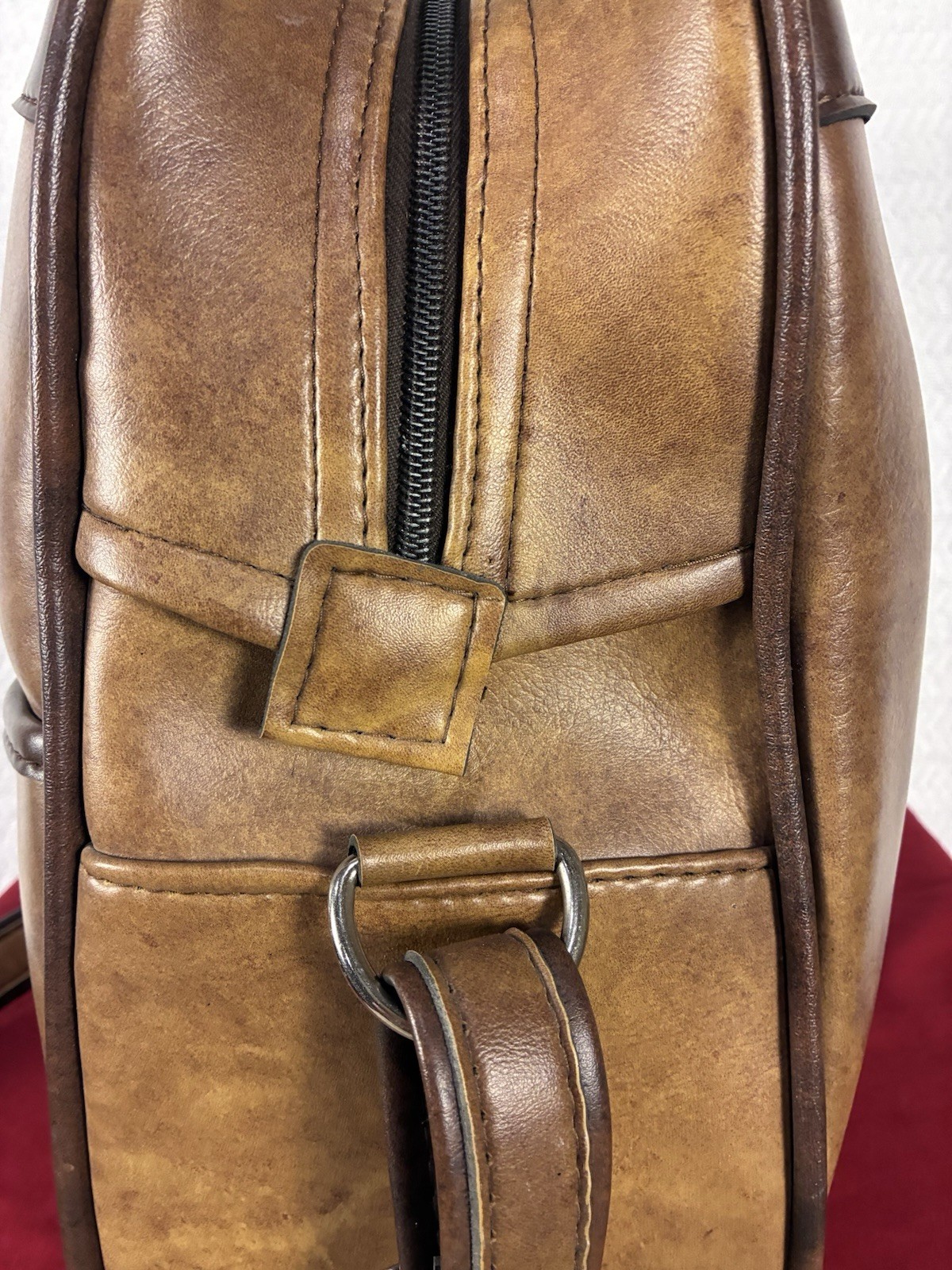 Carry On Luggage Vintage Airways Industries Brown Leather Shoulder Bag