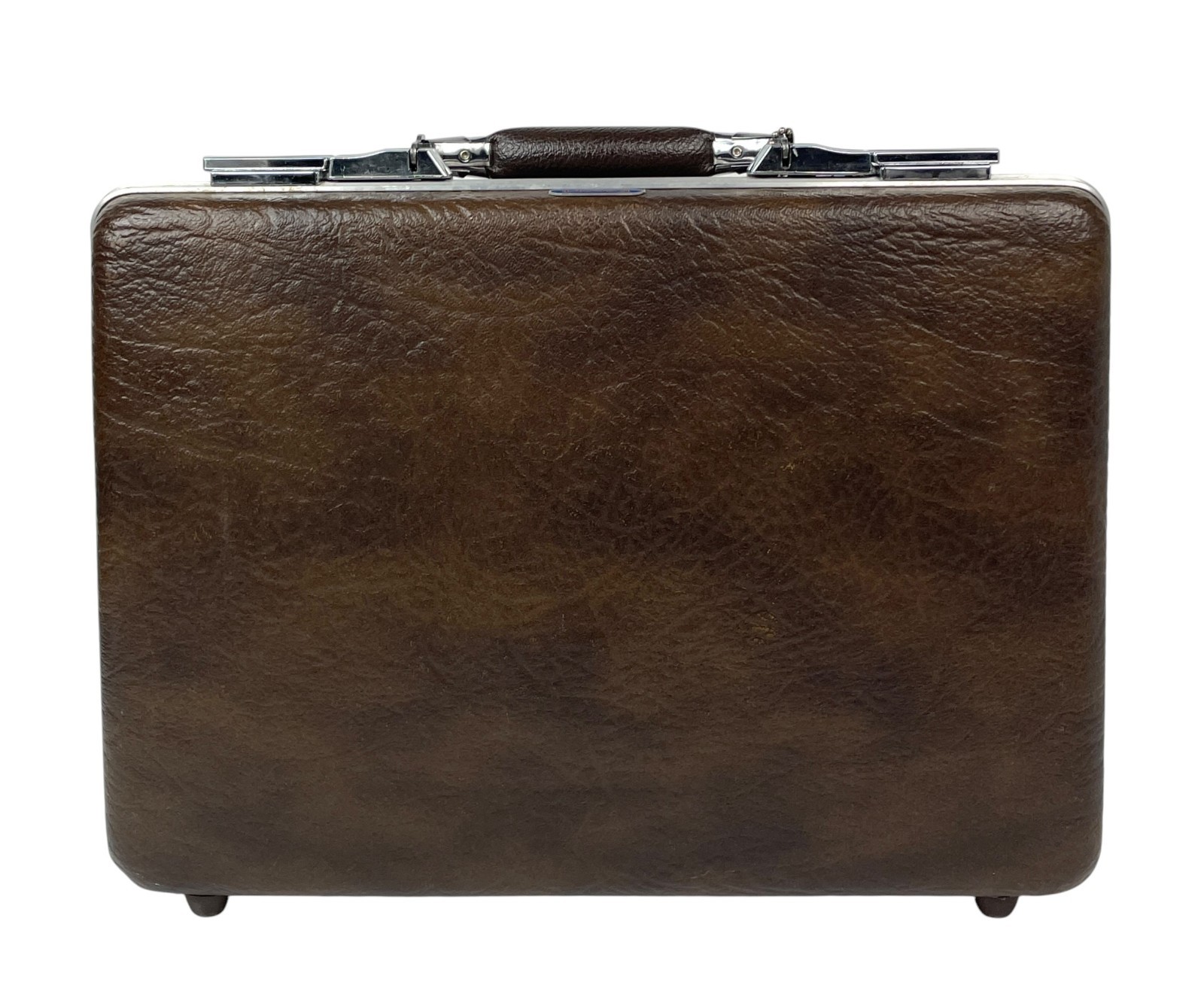 Vintage American Tourister Brown Hard Shell Escort Briefcase Orig Luggage Tag