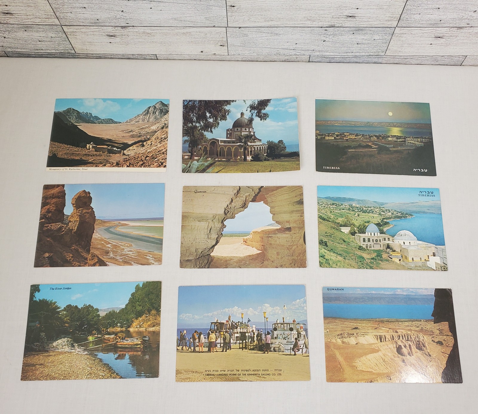 Vintage Israel Holy Land Postcards Lot Qumran Tiberias Dead Sea Sinai 1960s 1970