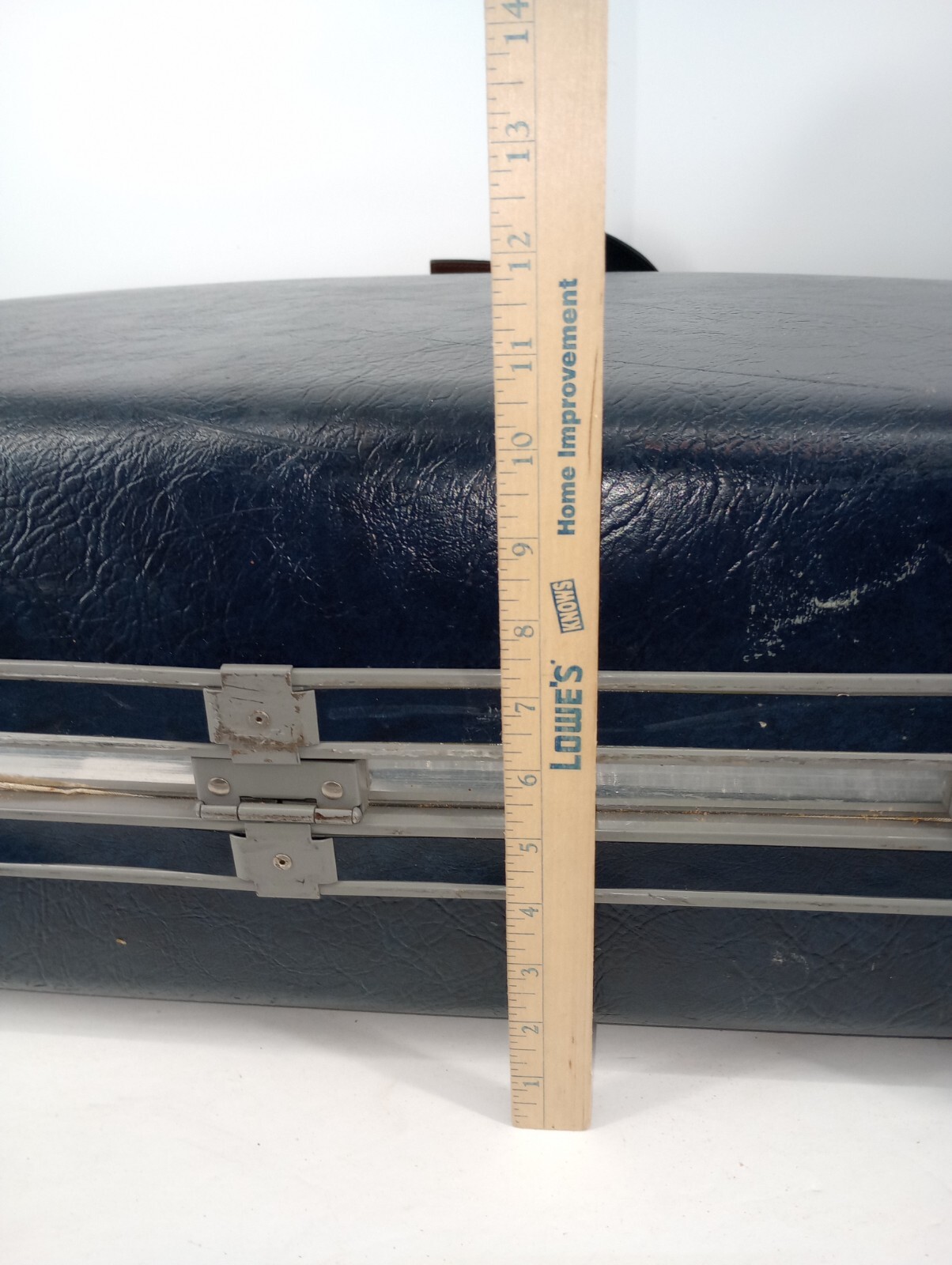 2 Vintage Samsonite Profile II Navy Blue Luggage Hard Shell Suitcases Lrg/Small