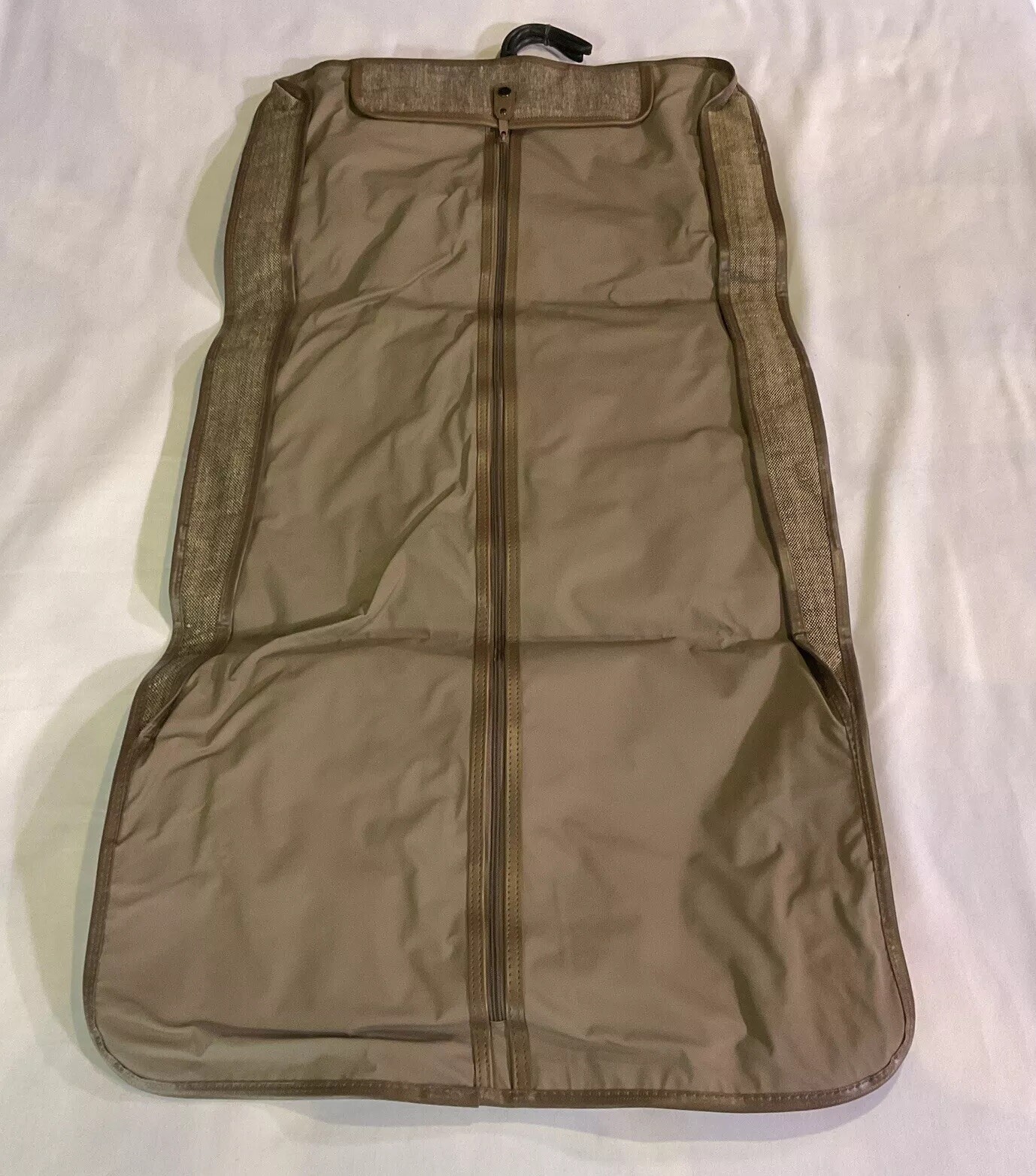 VTG 80’s Oscar De La Renta Tan Tweed Folding Garment Bag Designer Luggage NWT
