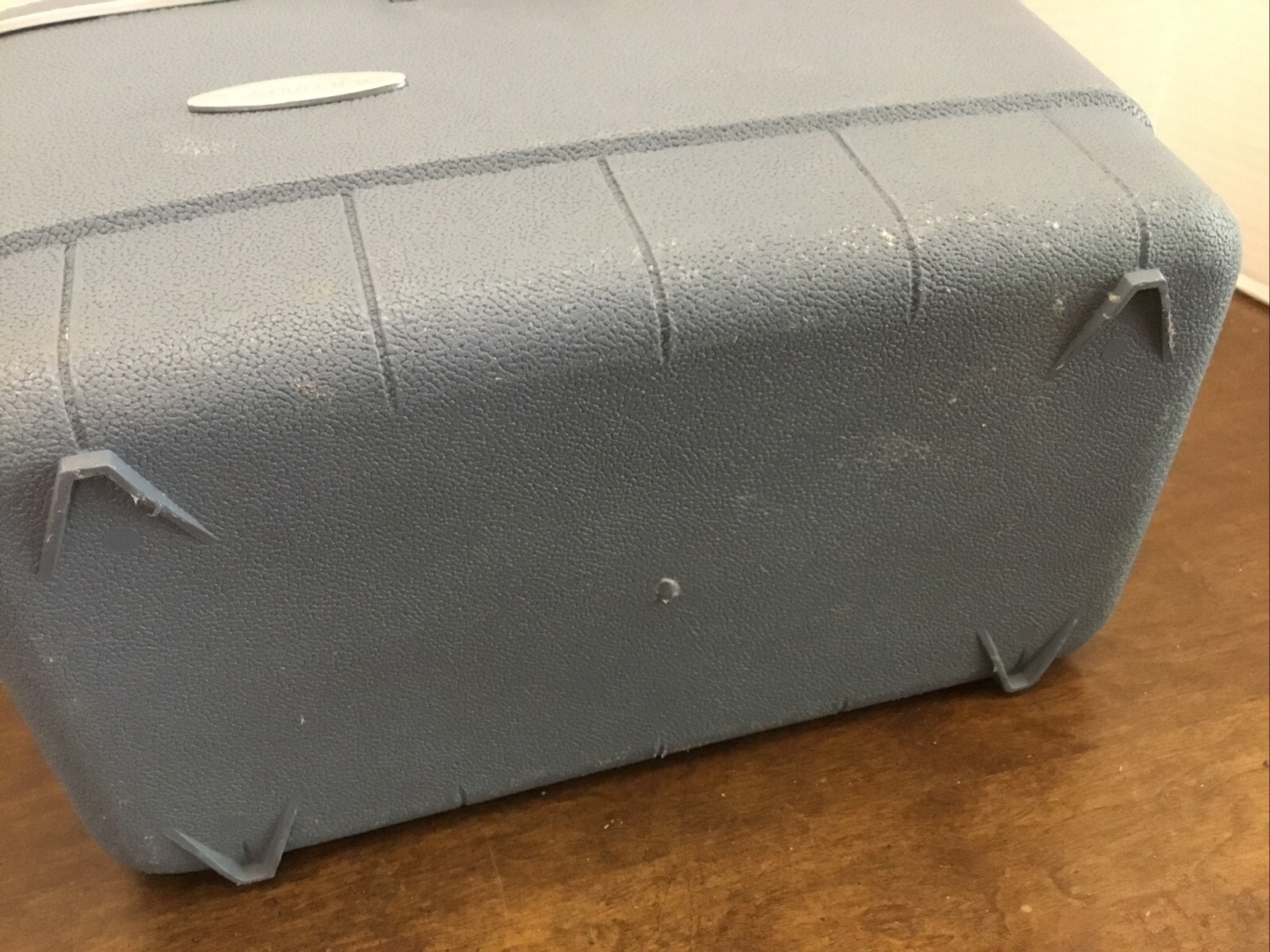 Vintage Sears Forecast Blue Hard Travel Make up Case No Key