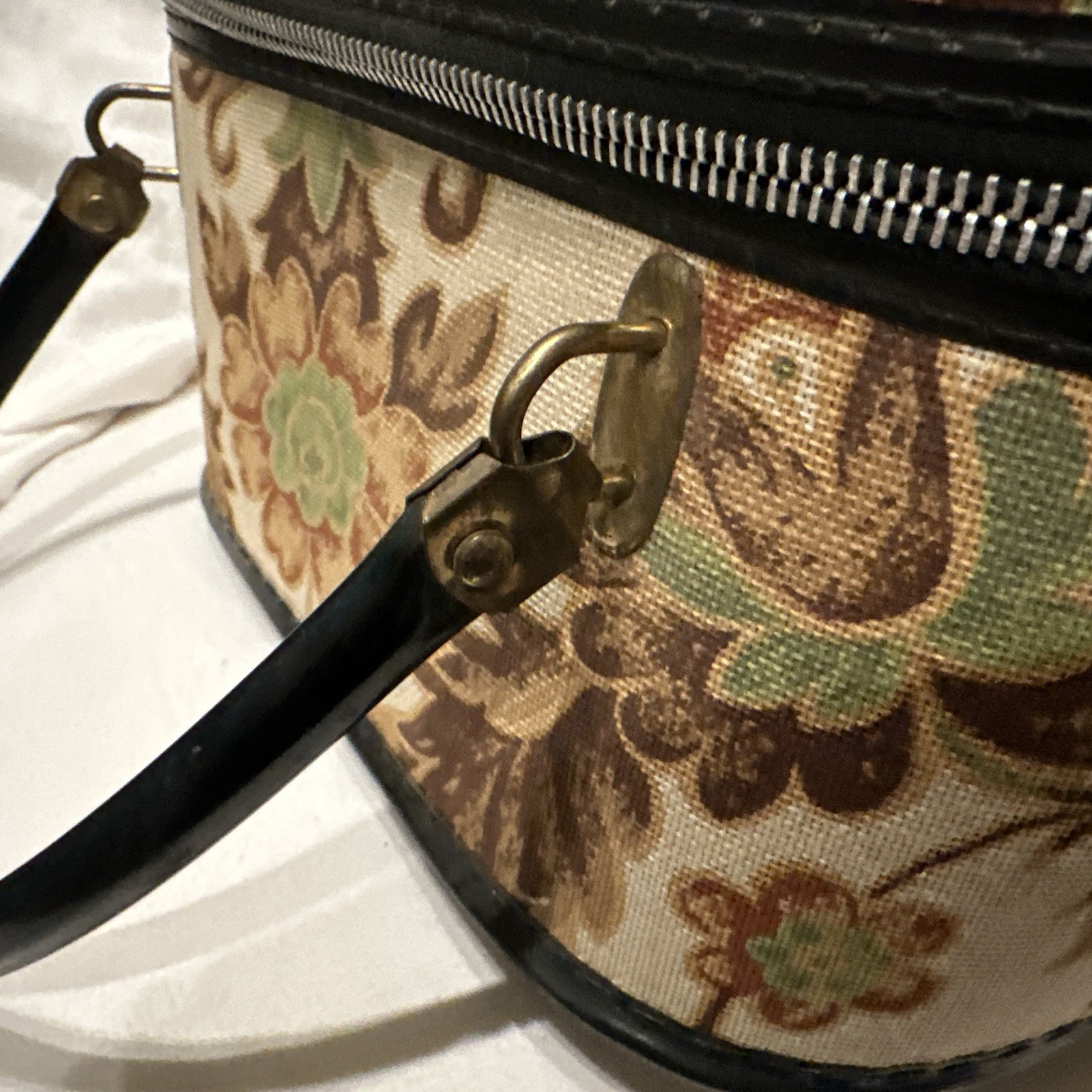 Vintage Travel Bag by Kanner Leather Flight Wig Case 1960s 1970s Suitcase