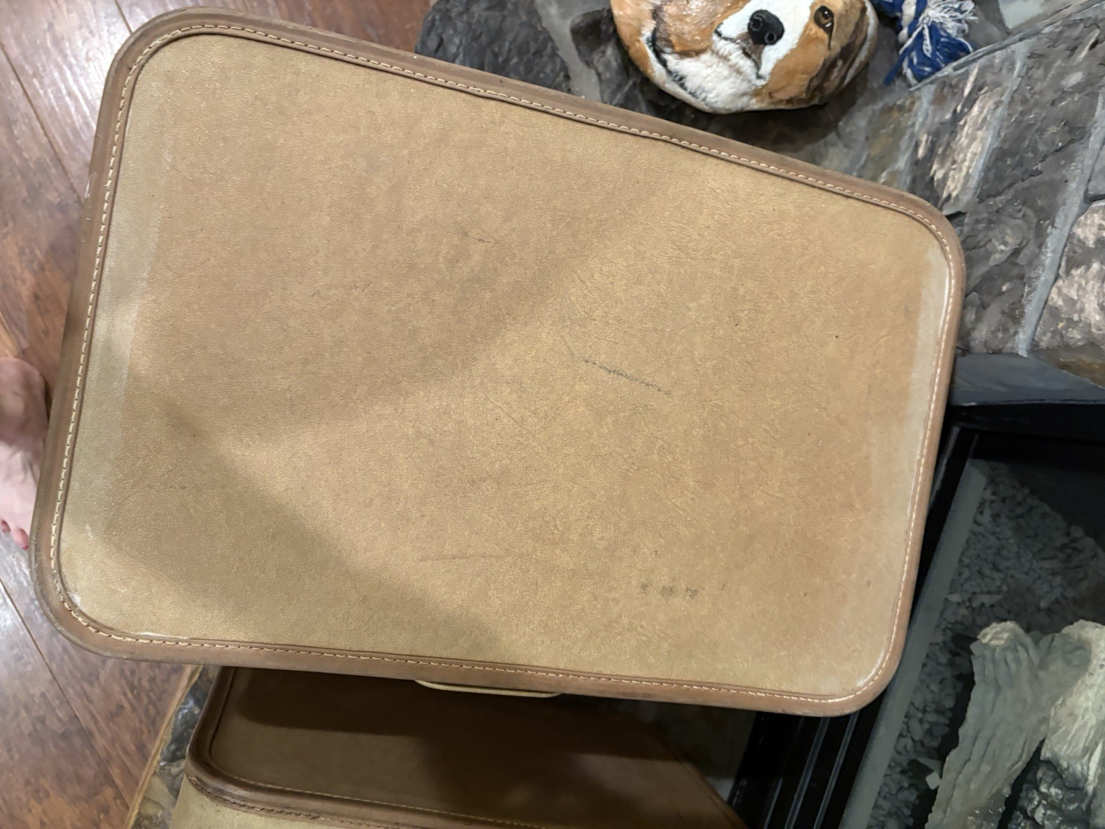 Rare Set Of 3 Matching VTG Sears JC HIGGINS LUGGAGE SET 40s 50s Tan Home Decor