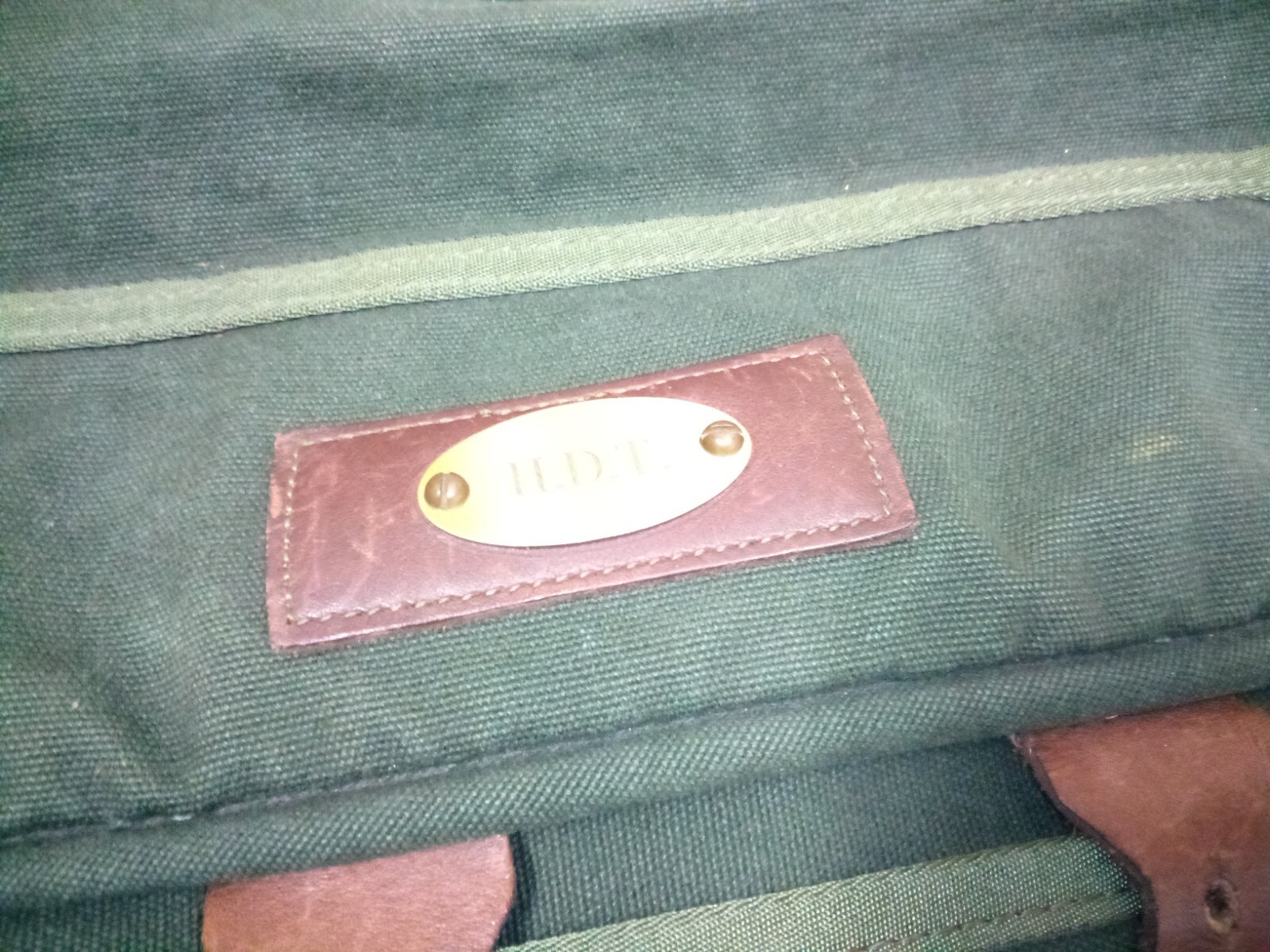 Vintage Orvis Battenkill Gokey Green Canvas and Leather Duffel Bag hunting