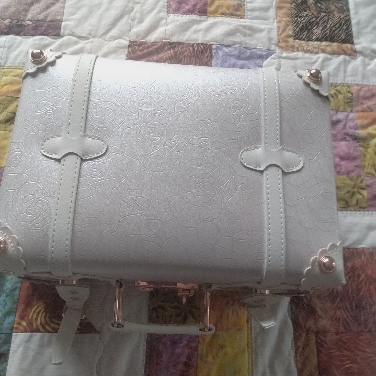 Leather Urecity Suitcase 13”x9” Carry On Jewelry Case With Strap & lock