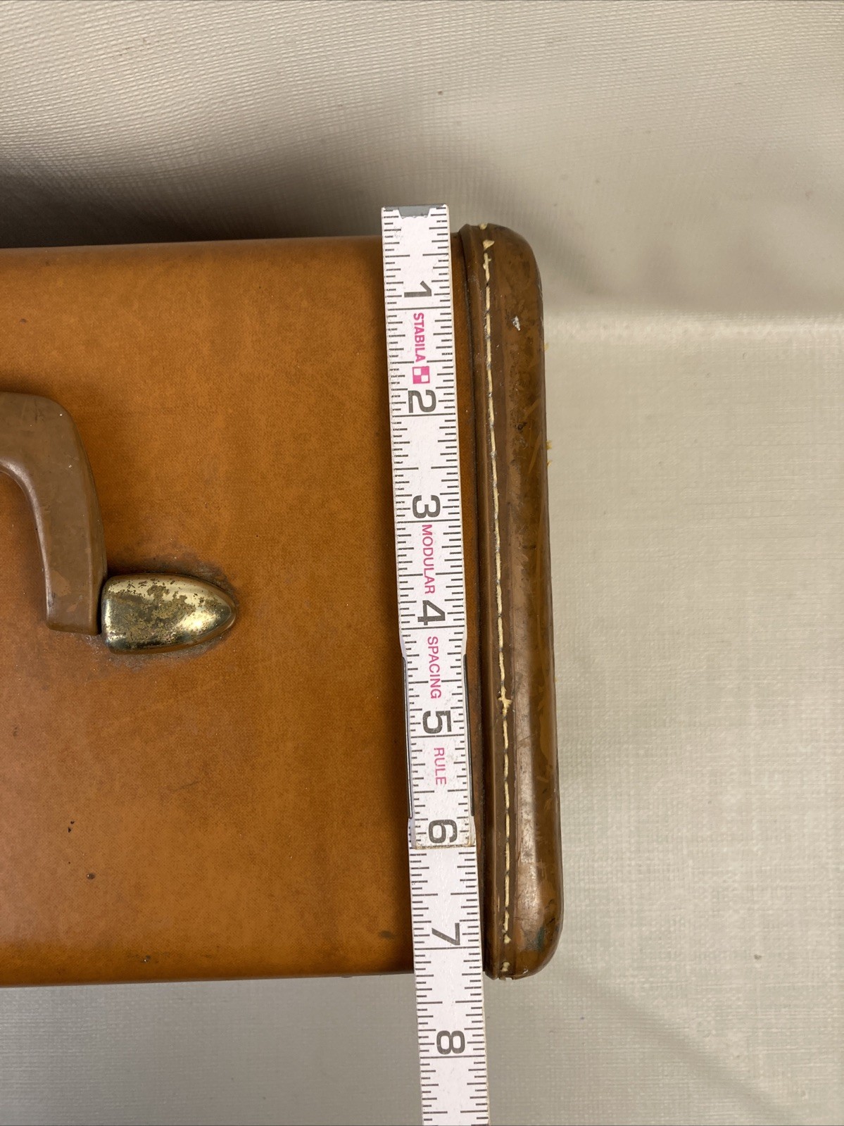 Vintage Samsonite Schwayder #4612 Brown Faux Leather Makeup Train Hard Case GUC