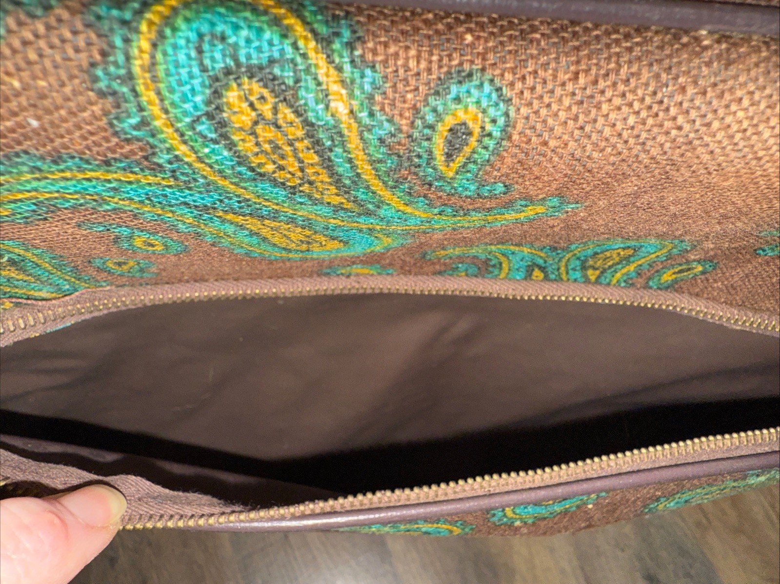Vintage Sarne Color Mates Mid Century Paisley Soft Overnight Suitcase Japan