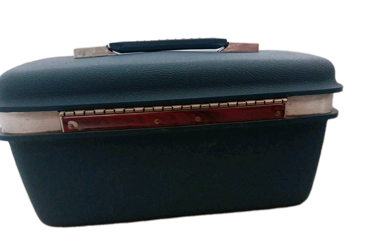 Vintage Blue Samsonite Hard Case Train Makeup Case With Tray No Mirror – Used