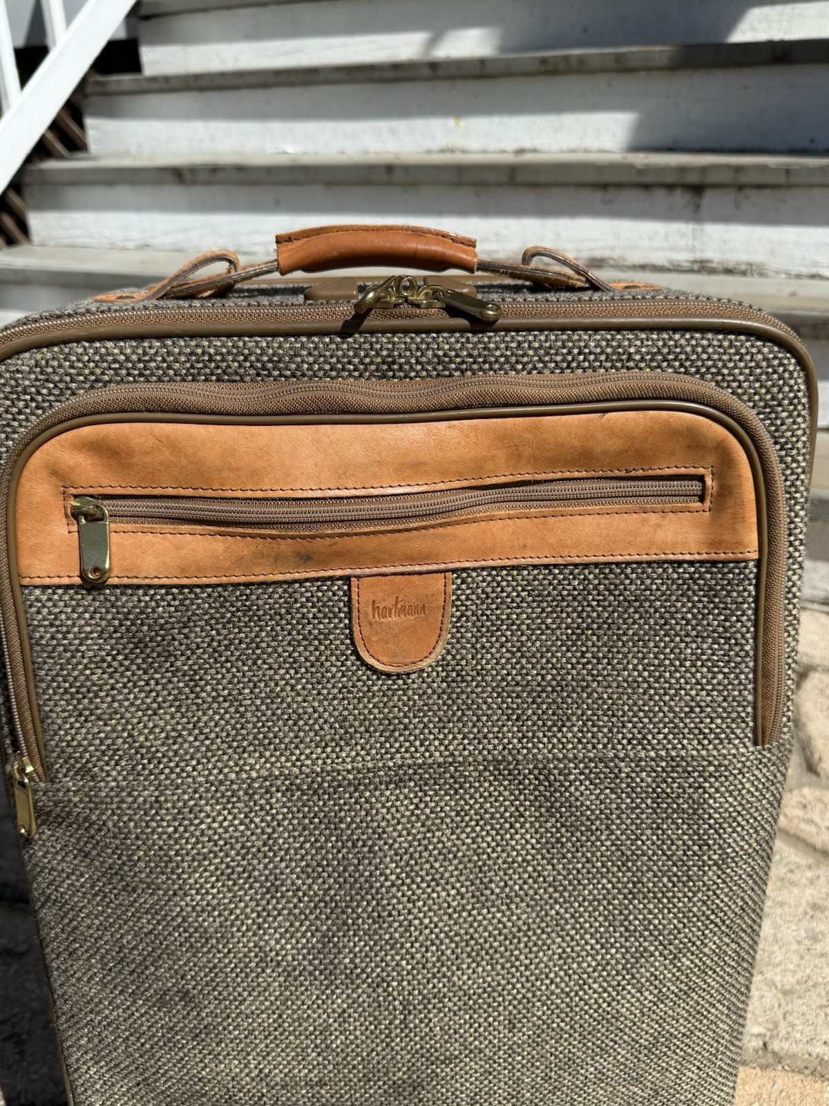 Vintage Hartmann Tweed&leather Accent Suitcase