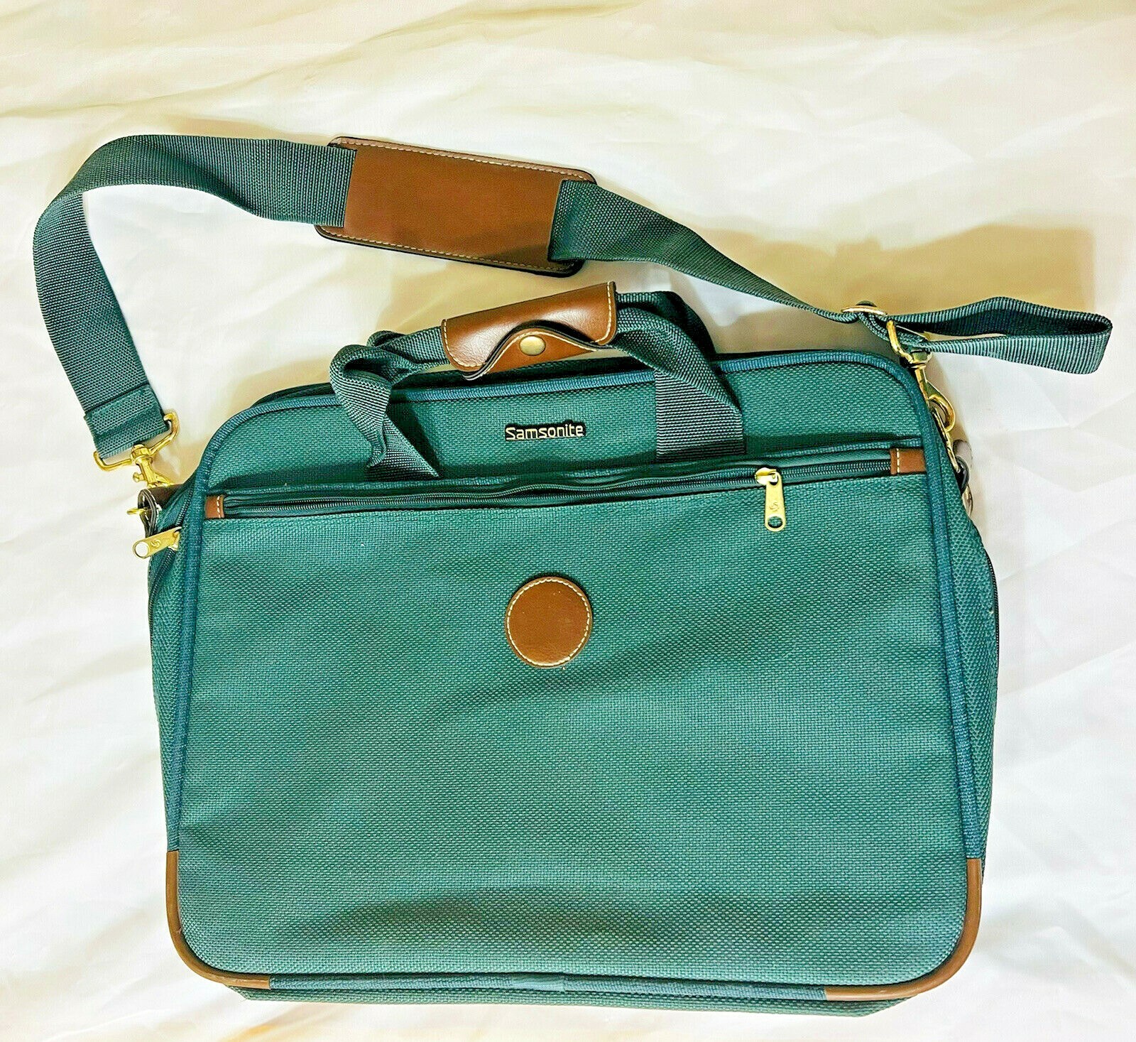 Vintage 1989 Samsonite Ultralite Laptop & Travel Carrying Case 18″/ 14″ (Green)