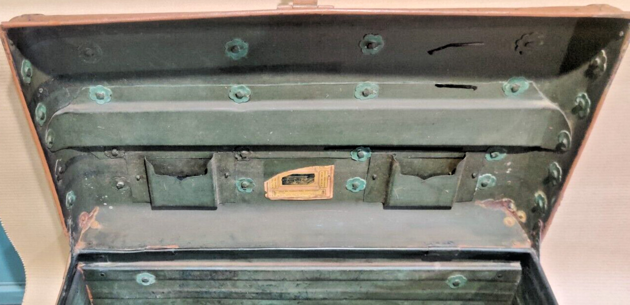 IRON SUITCASE TRUNK box TRAVEL chest Home Luggage storage India traditional item