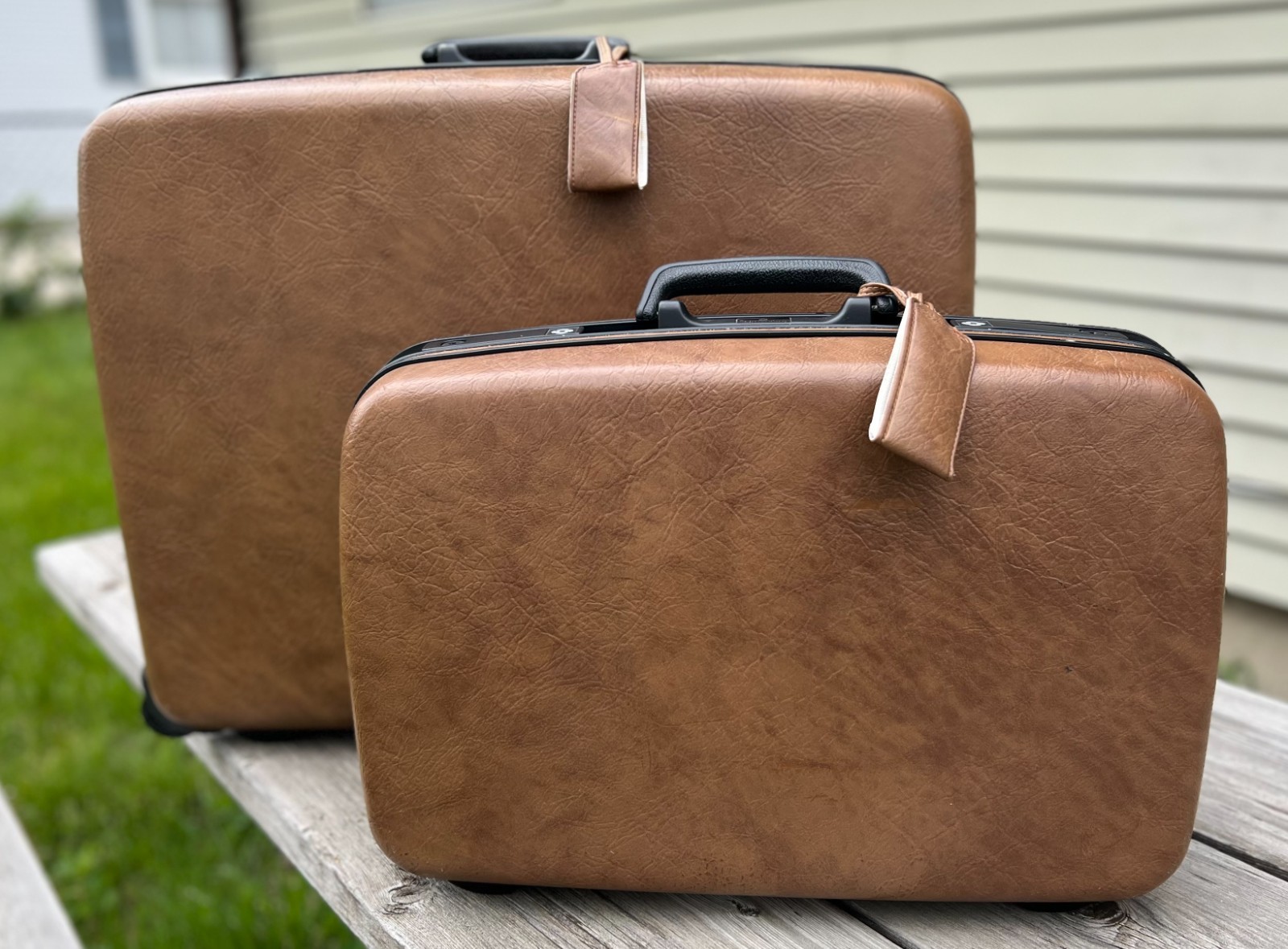VTG 1982 Samsonite Survivor CarryPak 46 Luggage Set – 27” Wheeled & 20″ Carry‑On