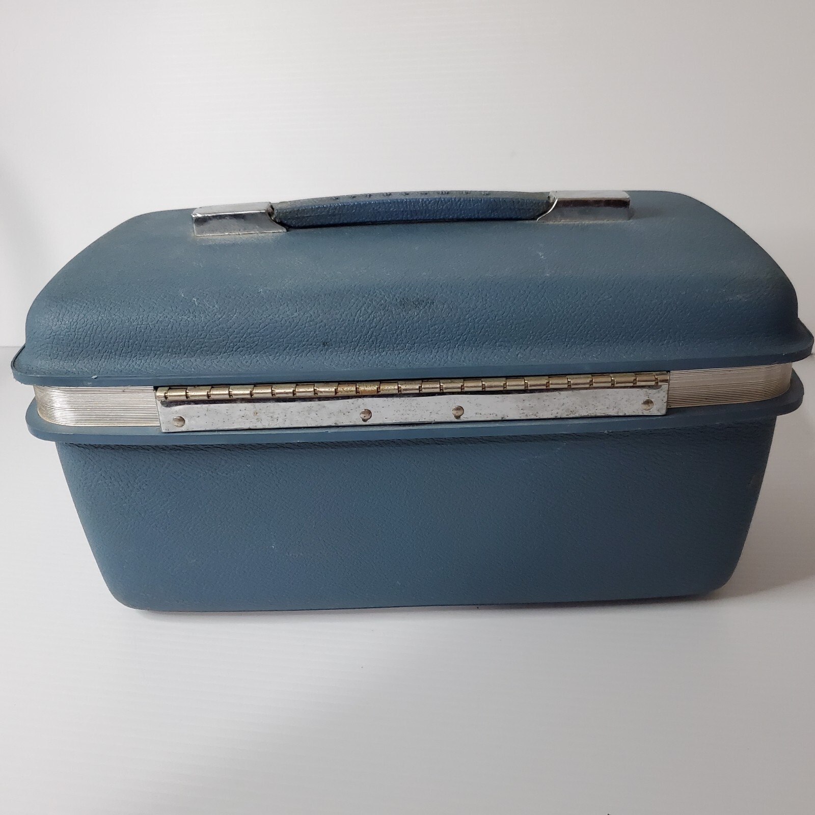 Vintage Lot Set 3 Samsonite Saturn Suitcase Luggage Makeup Carrie With Key Blue