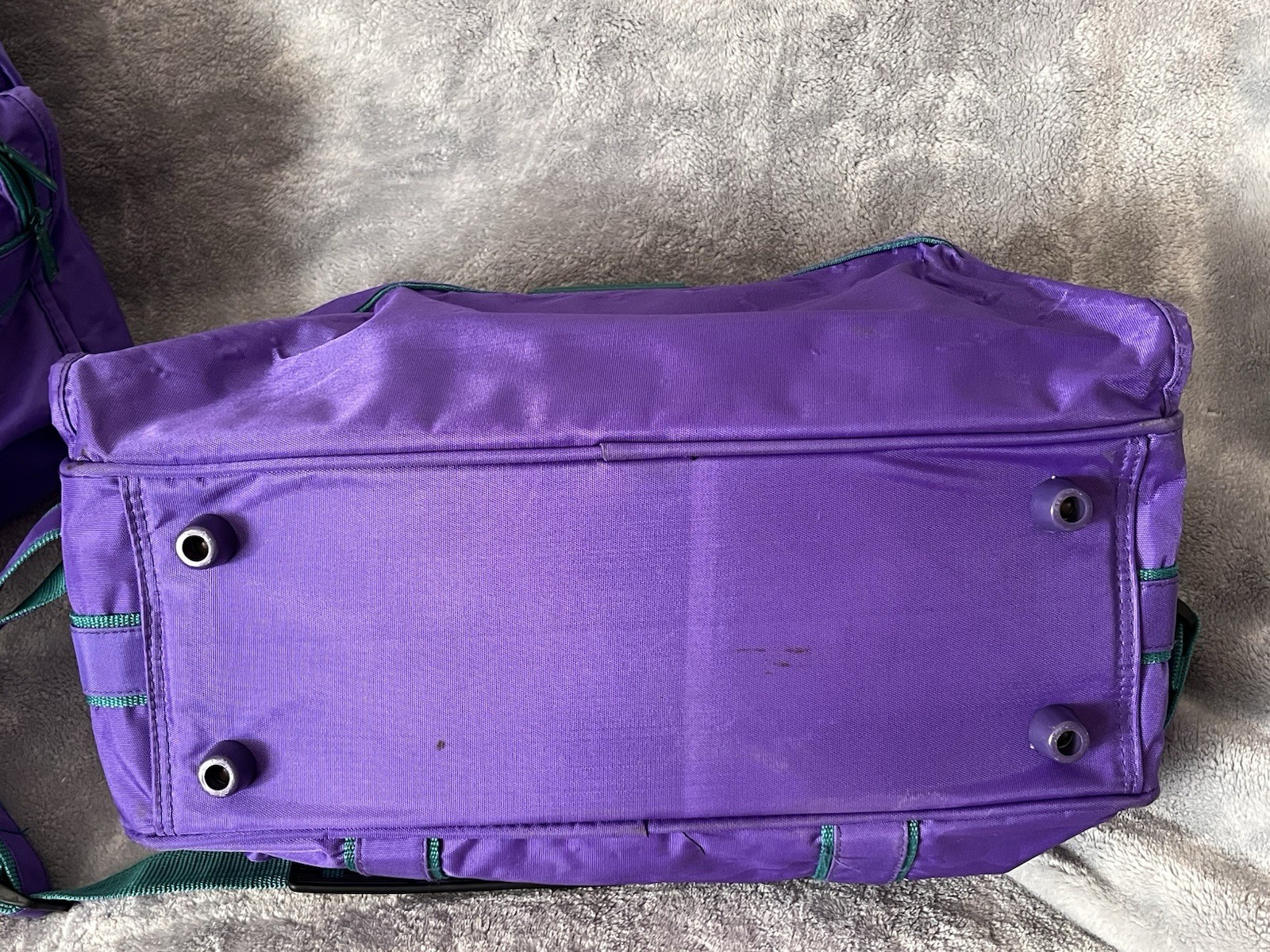 Members Only Bag Vintage 80s Duffel Bag Luggage Set Of 2 Purple And Green