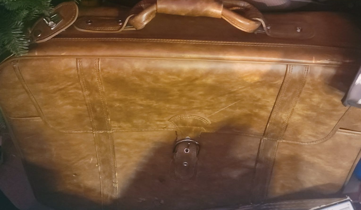 Vtg American Tourister Suitcase Soft Lock Brown Tan Marble 1975 Luggage