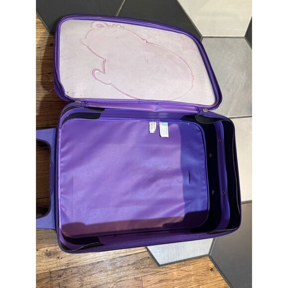 Vintage Dora & Boots rolling suitcase & lunchbox purple pink travel luggage