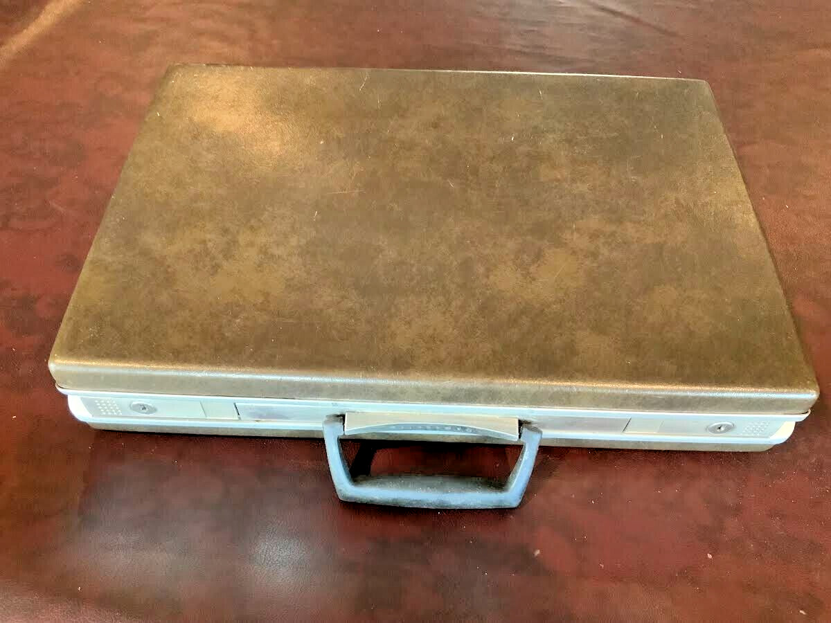 Vintage Samsonite Brown Hard Shell Briefcase Business Classic Latch NO KEYS
