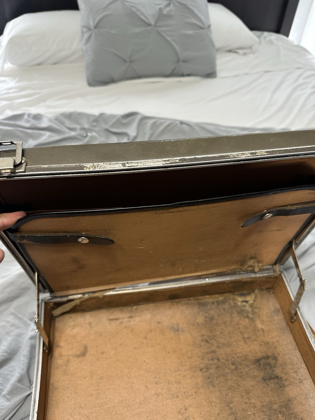 2 Very OLD Antique Leather Attache Case With A Dual Lock System