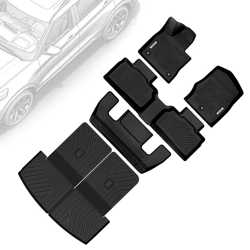 Floor Mats Cargo Liner Backrest Mat 2020 2021 2022 2023 2024 2025 Ford Explorer