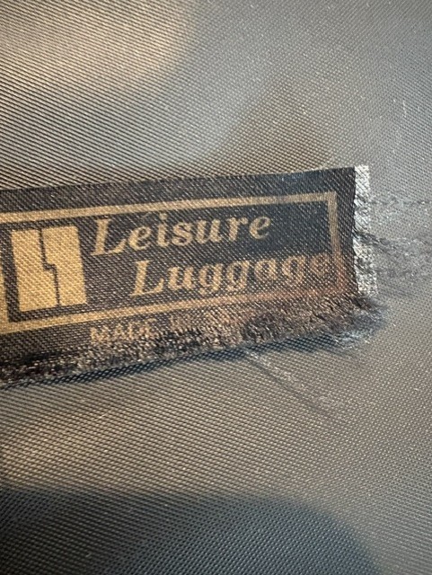 Vintage Leisure Soft-Sided Carry-On Luggage, Grey and Black Tweed Fabric w/Strap