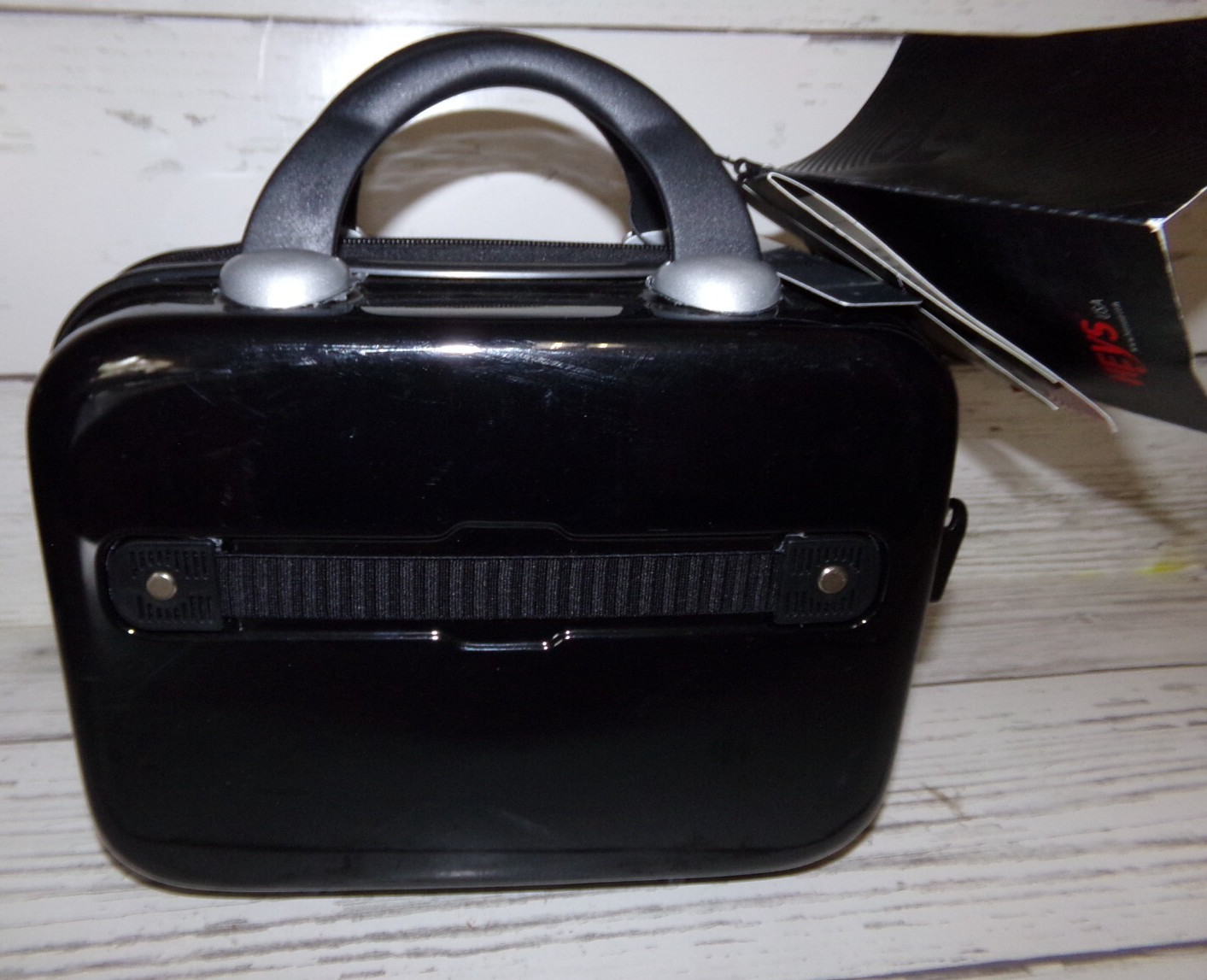 Luggage New Heys Zippered Hard Shell Makup Case Black w/ Strap