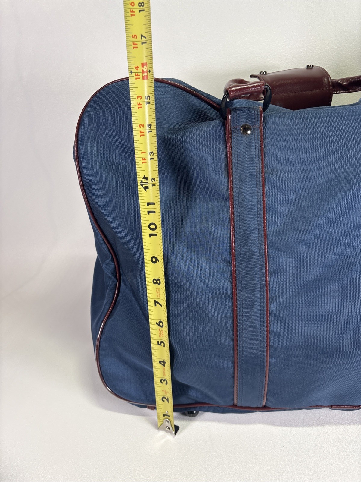 Vintage Yves Saint Laurent 2-Piece Travel Set Navy Nylon Duffel Garment Bag⁠