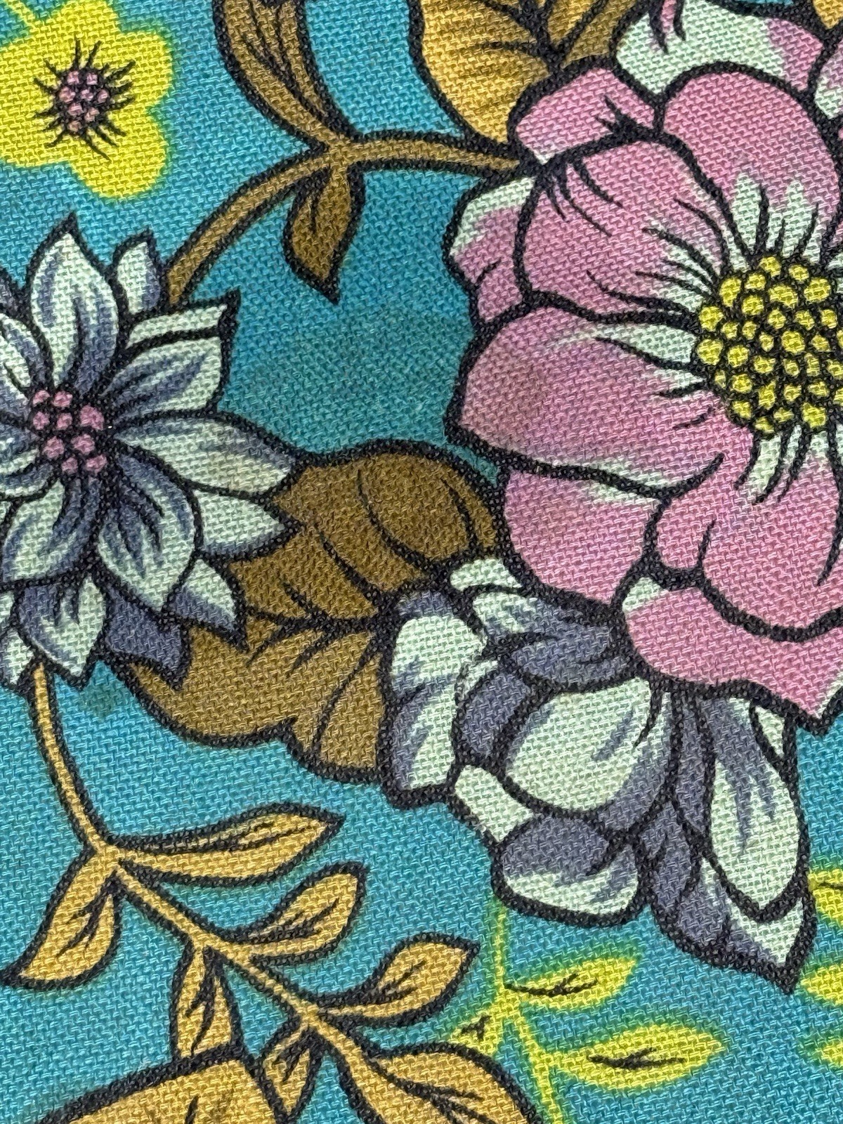Vintage Bright Floral Flower Power Bantam Travelware Suitcase Luggage 60s 70s
