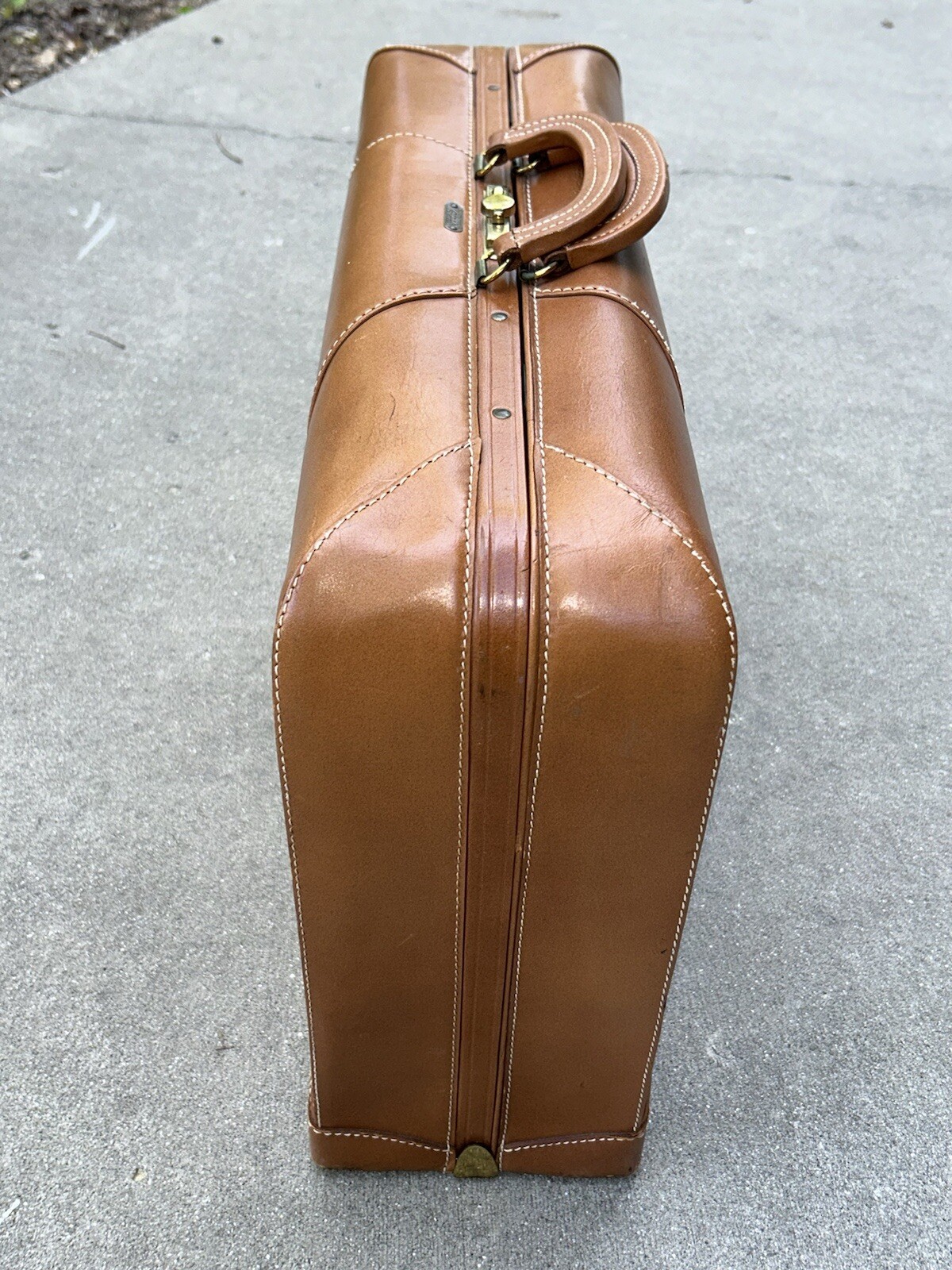 RARE Vintage Genuine Leather Schell Tripak Suitcase